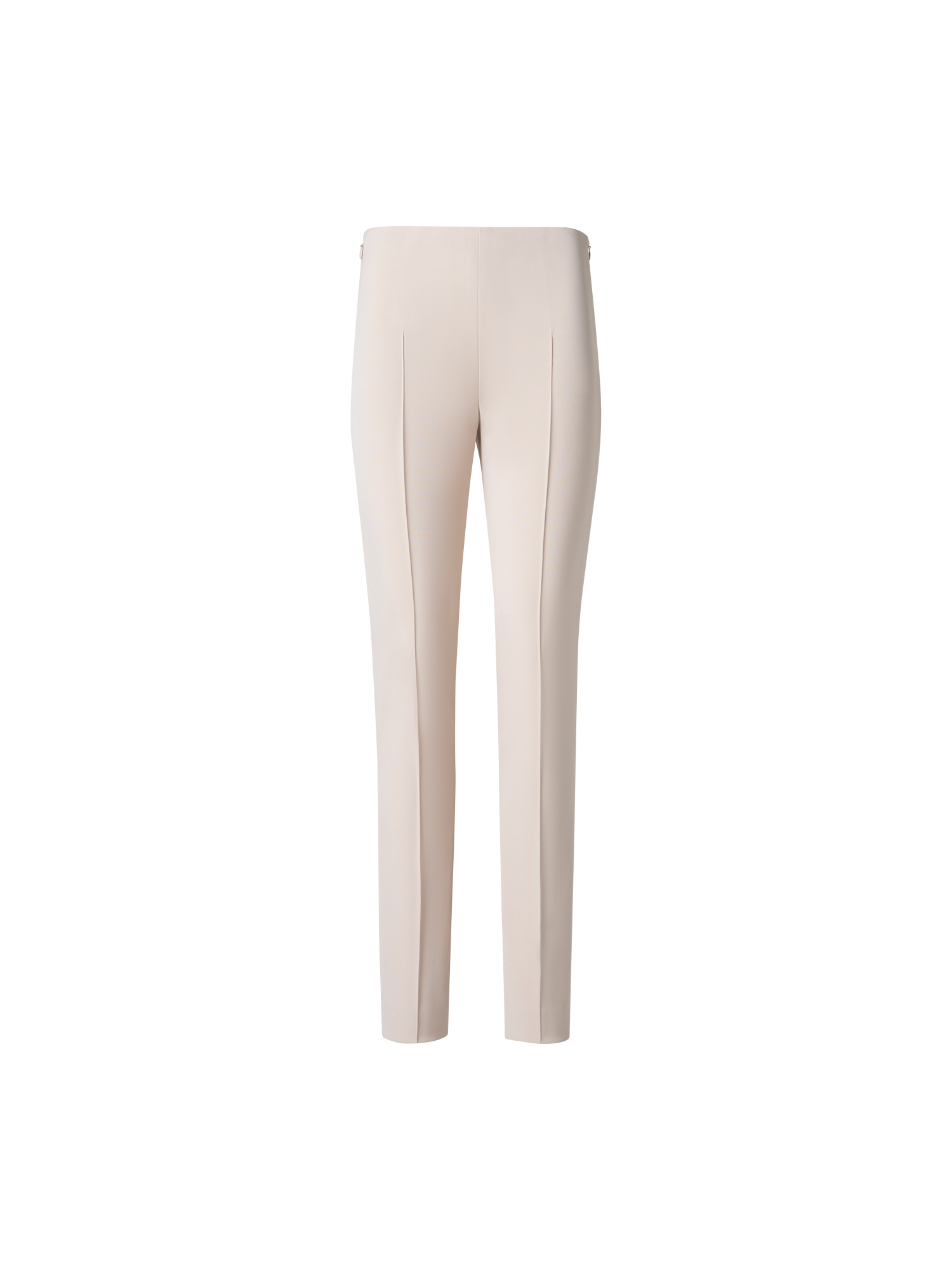 Designer Slim Hose aus Stretch-Seide - Beige