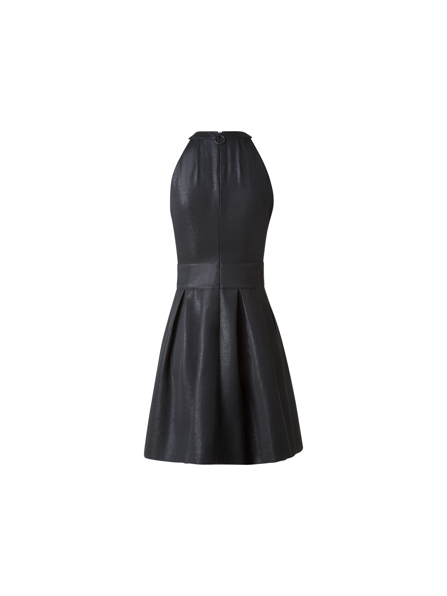 Designer Schimmerndes Fit and Flare Cocktailkleid - Schwarz