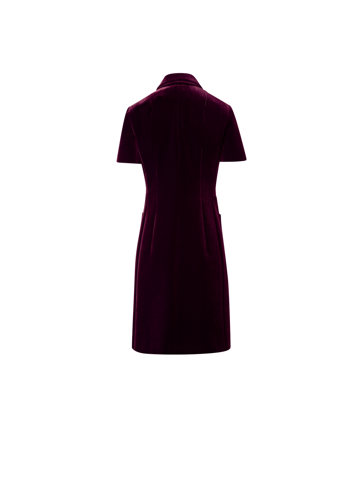 Designer Kurzes Kleid aus Samt und Neopren - Rosa