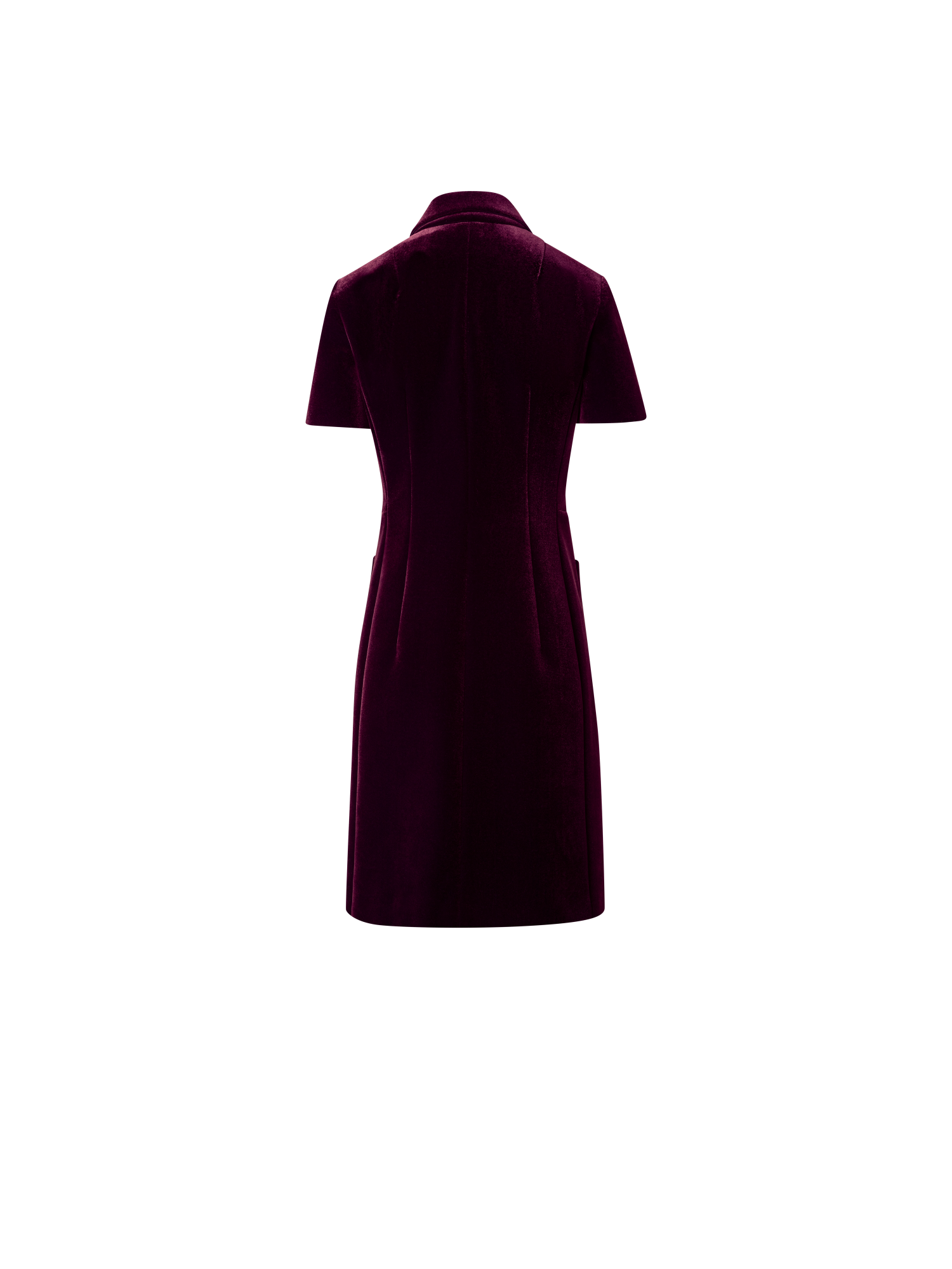 Designer Kurzes Kleid aus Samt und Neopren - Rosa