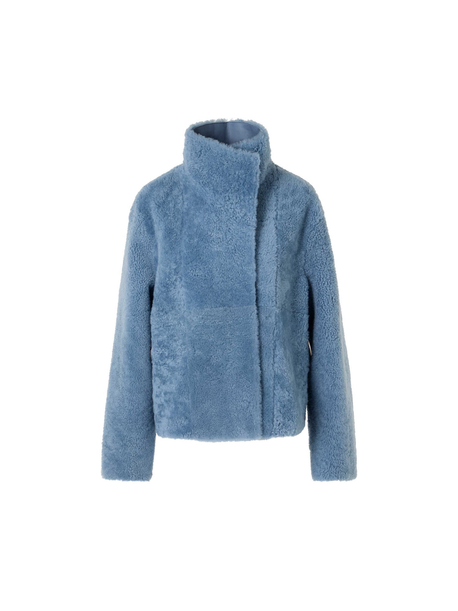 Designer Wendbare Shearling-Jacke - Blau