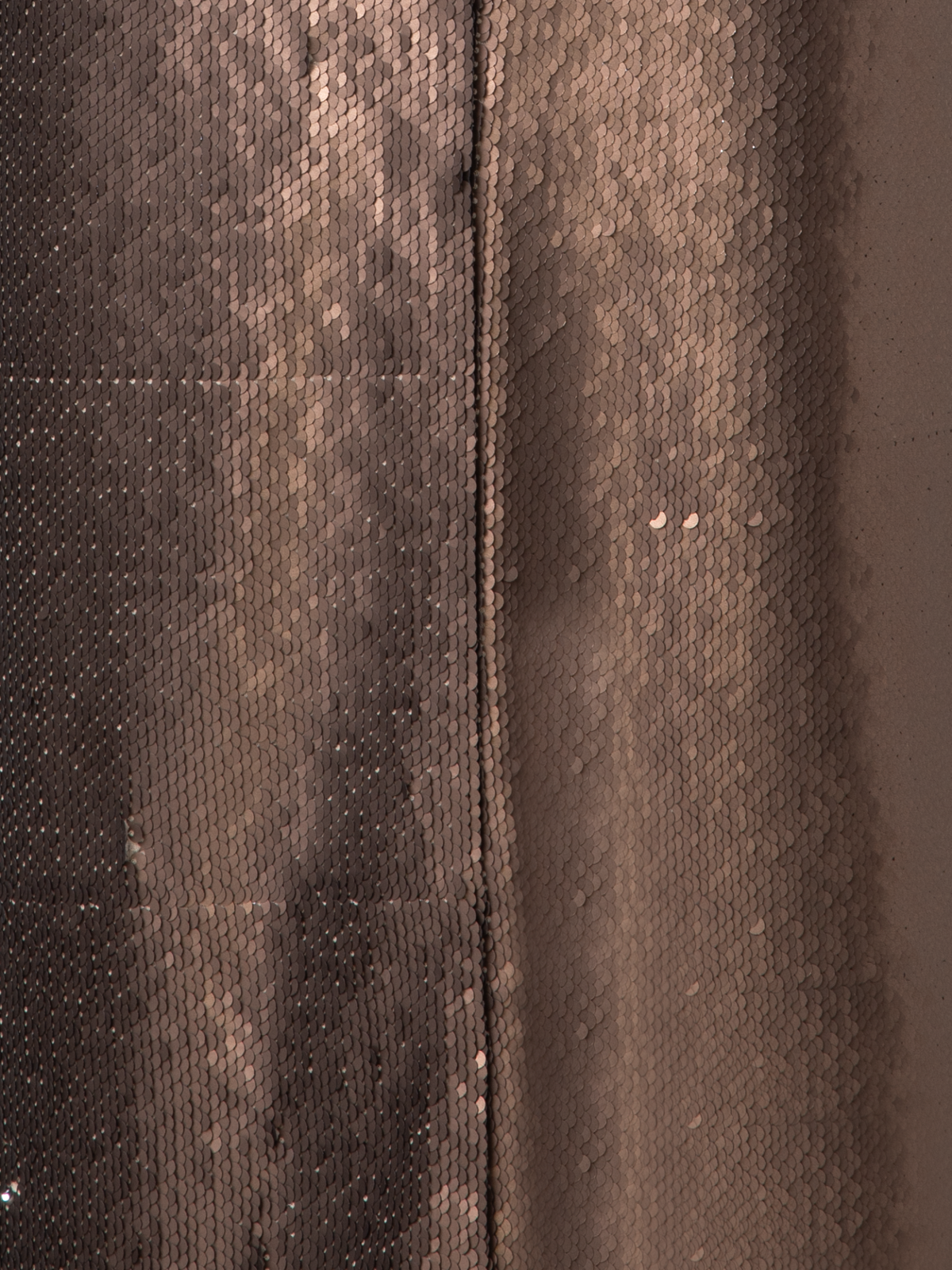 Designer Bleistiftrock mit zweifarbigen Pailletten - Braun - Gold