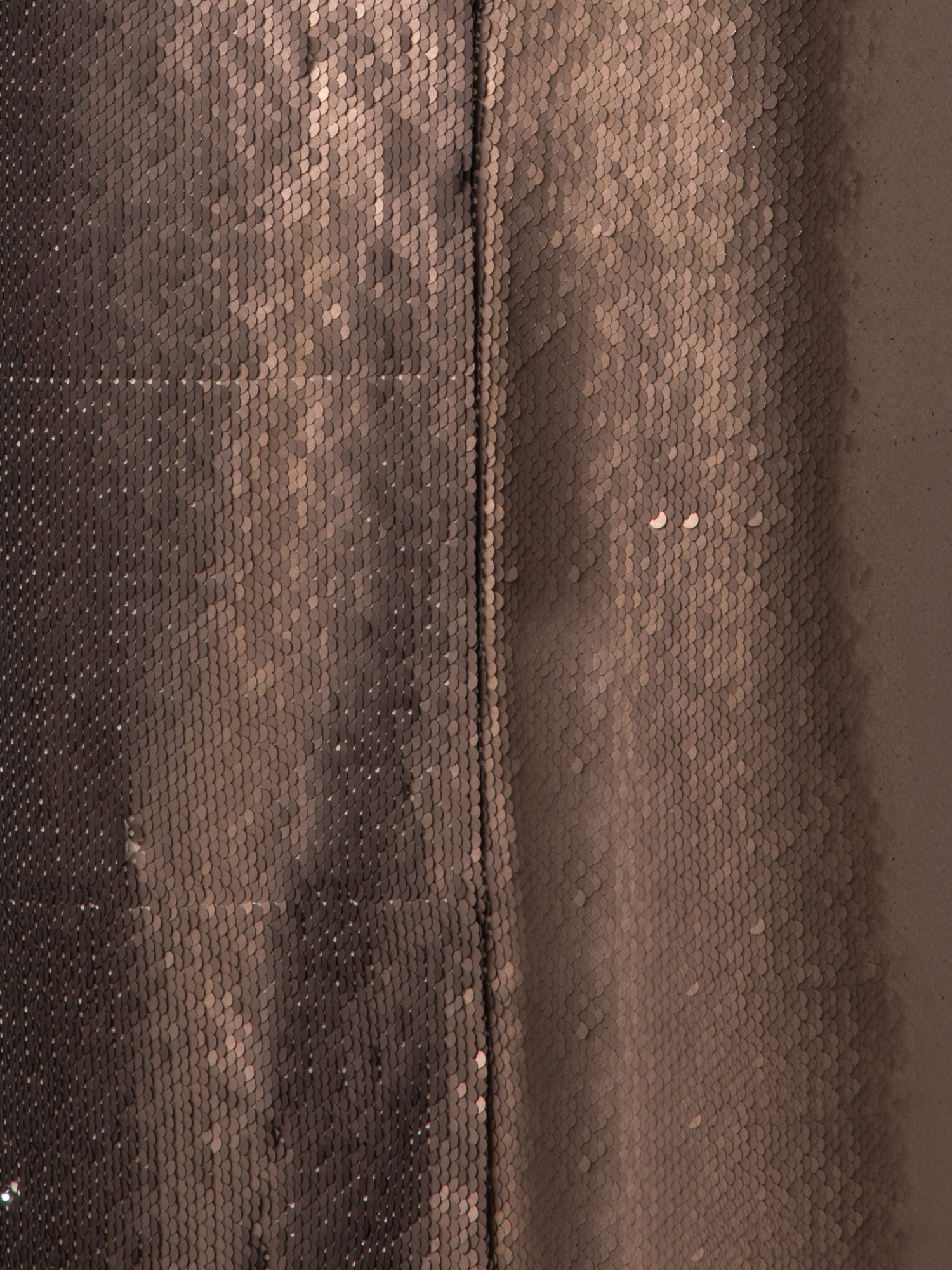 Designer Bleistiftrock mit zweifarbigen Pailletten - Braun - Gold