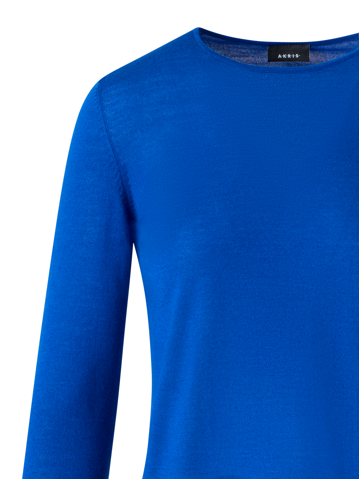 Designer Feinstrick Pullover in Kaschmir und Seide - Blau