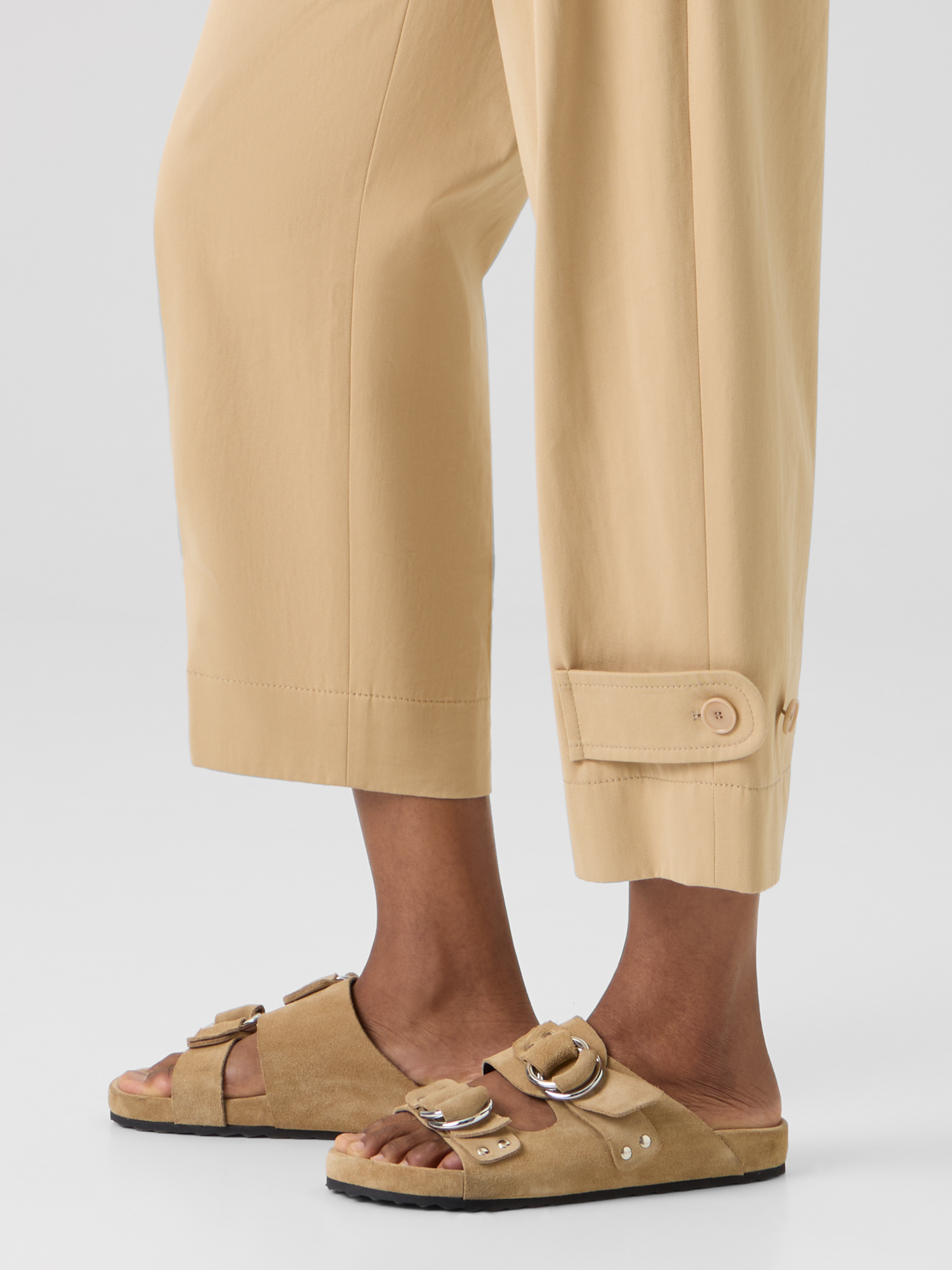 Designer Fraser Hose aus Baumwollgabardine - Beige 