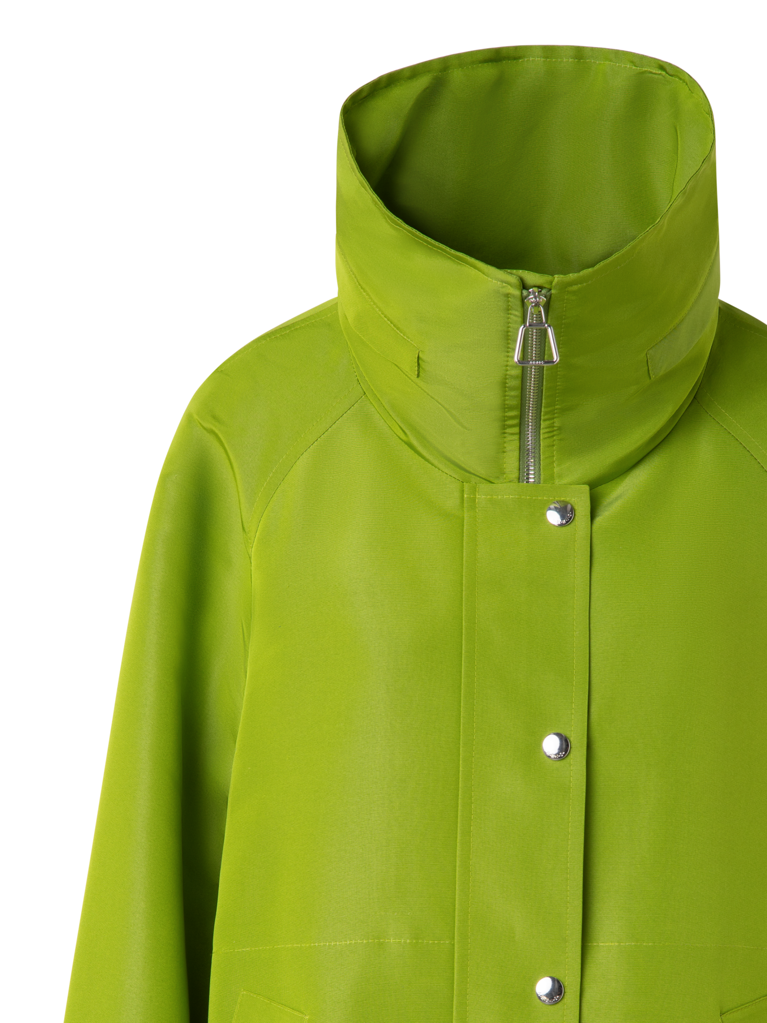 Designer Wasserfester Oversize-Seiden-Parka - Grün