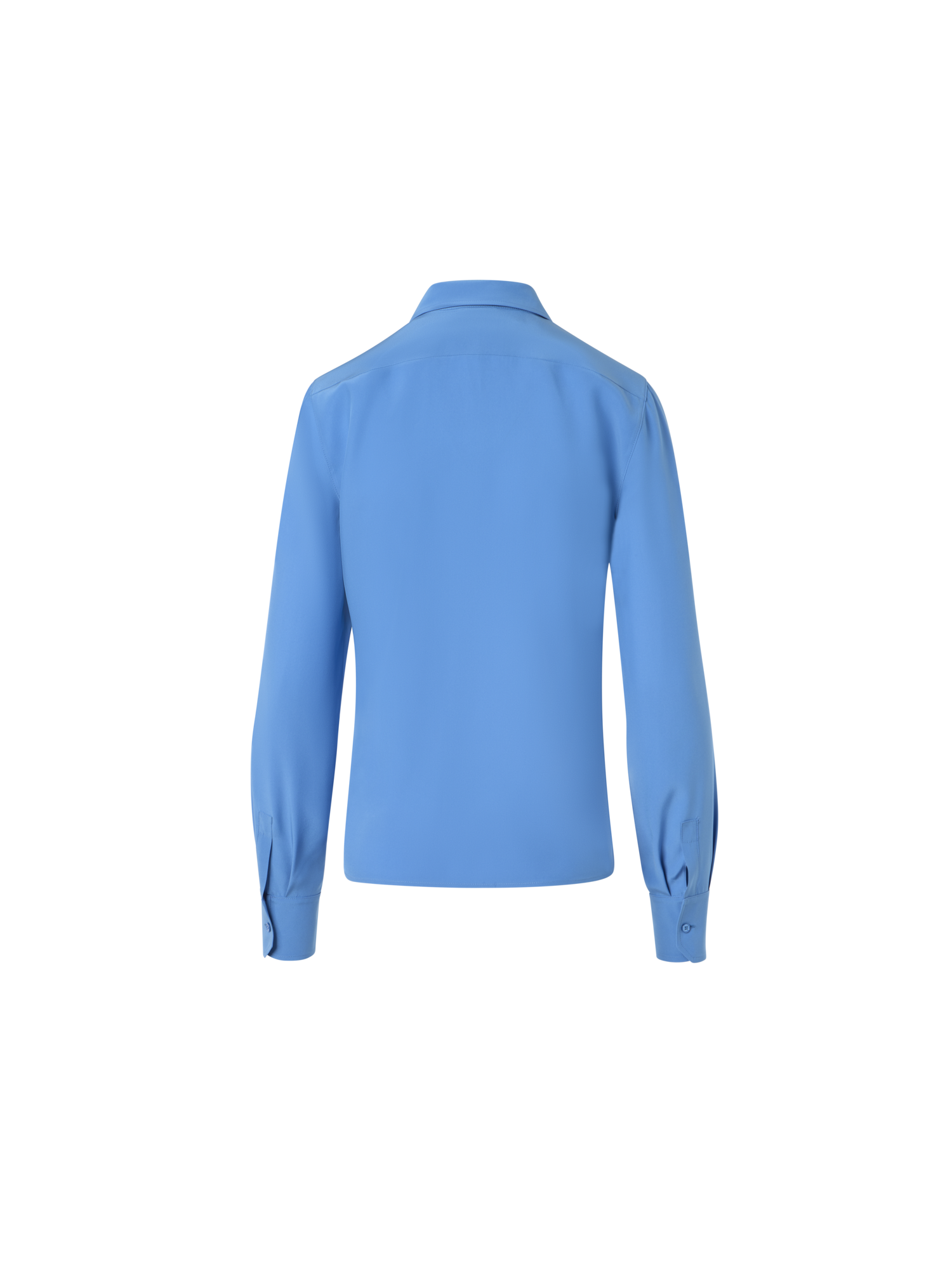 Designer Tunikabluse aus Seidenkrepp - Blau