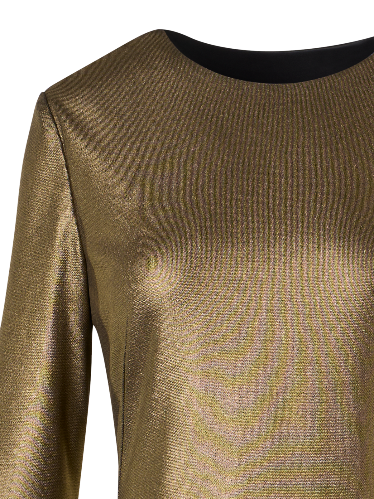 Designer Robe aus Lamé-Jersey mit offenem Rücken und Knoten - Gold