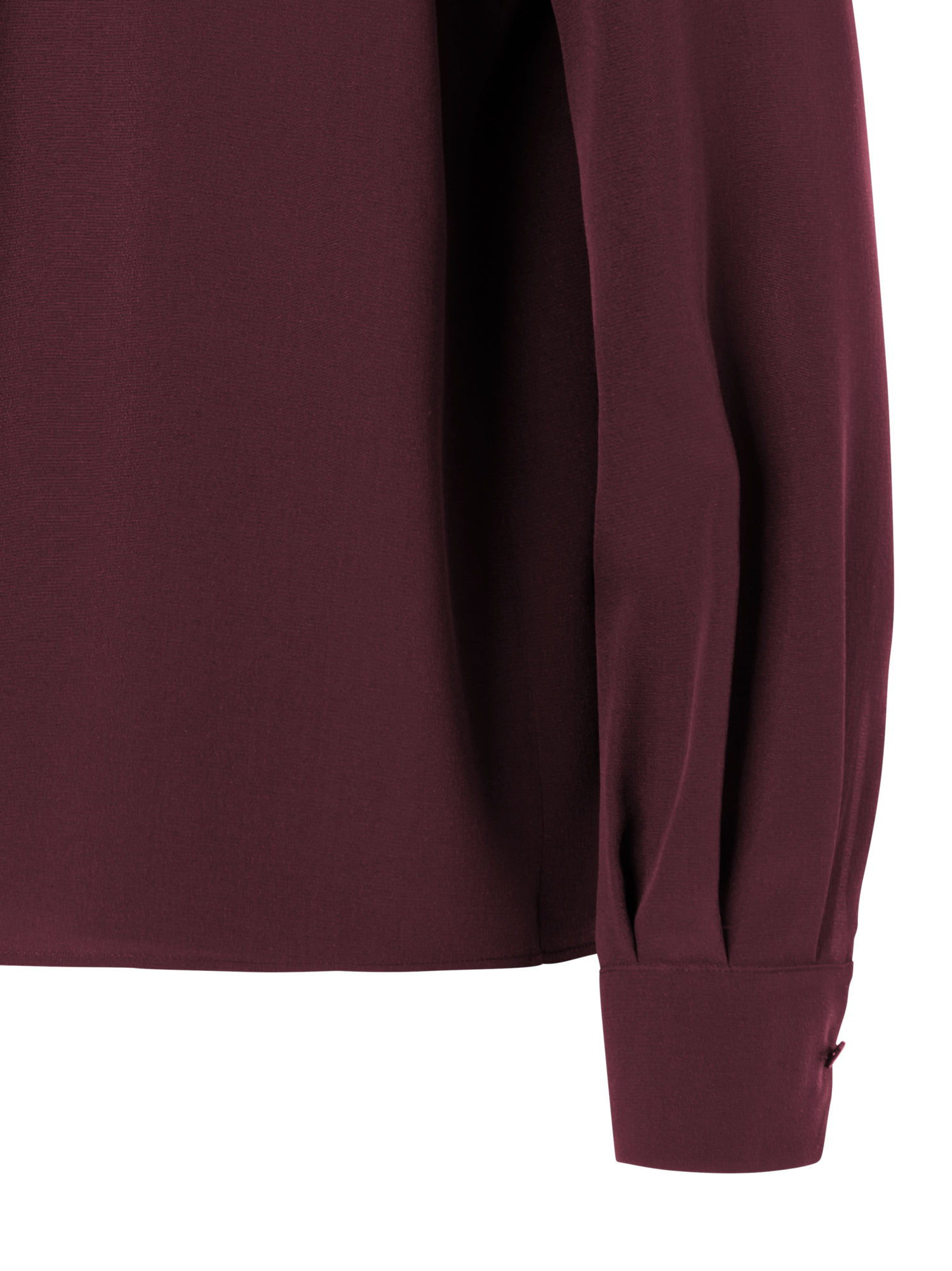 Designer Seidenbluse mit asymmetrischem Überwurf-Panel - Rot