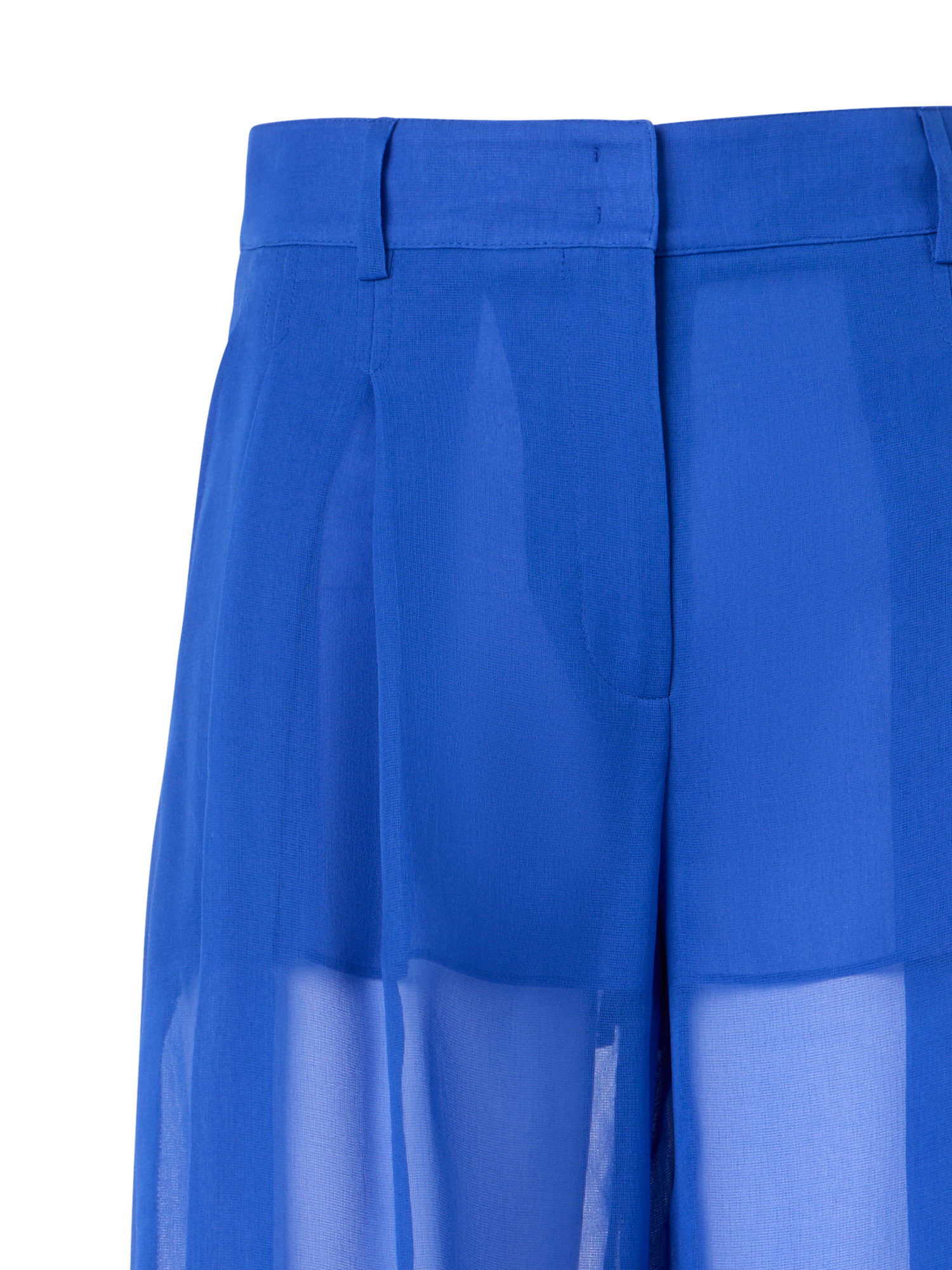 Designer Cassie weite transparente Hose aus Seidenorganza