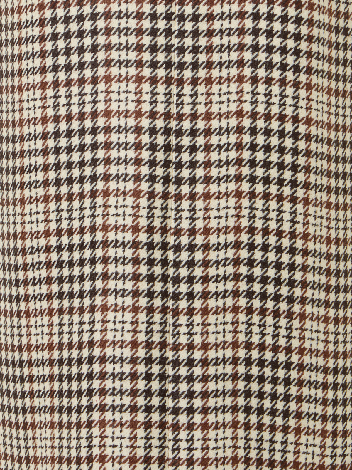Designer Midi-Wickelrock aus kariertem Tweed - Braun - Ecru - Bunt