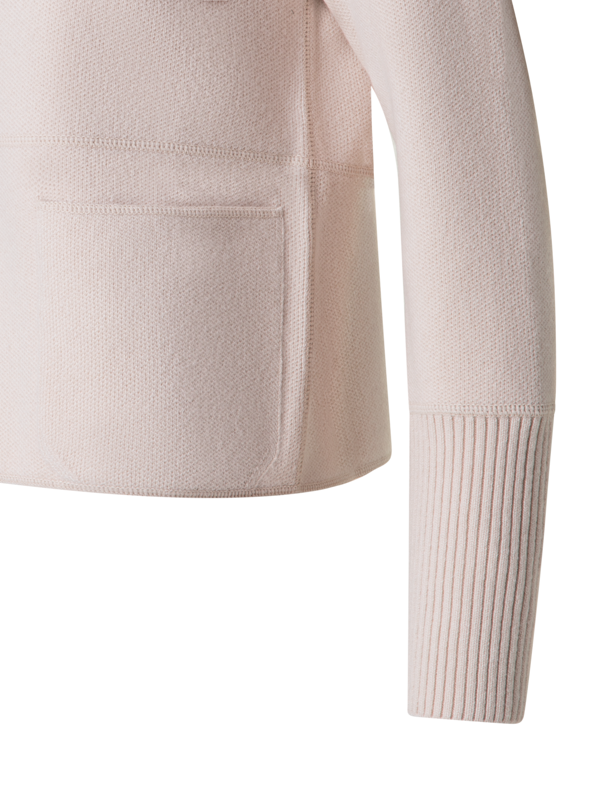 Designer Kaschmir-Piqué-Strickjacke mit Stehkragen - Beige