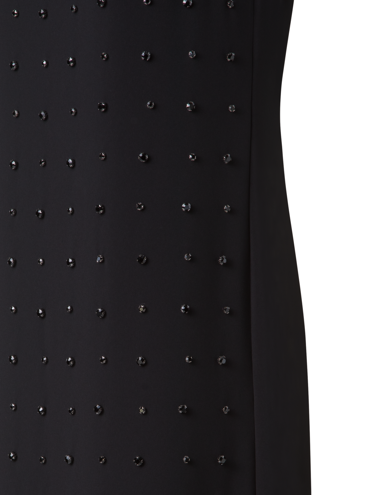 Designer Laser Cut Tunikakleid mit Diamant-Nieten - Schwarz