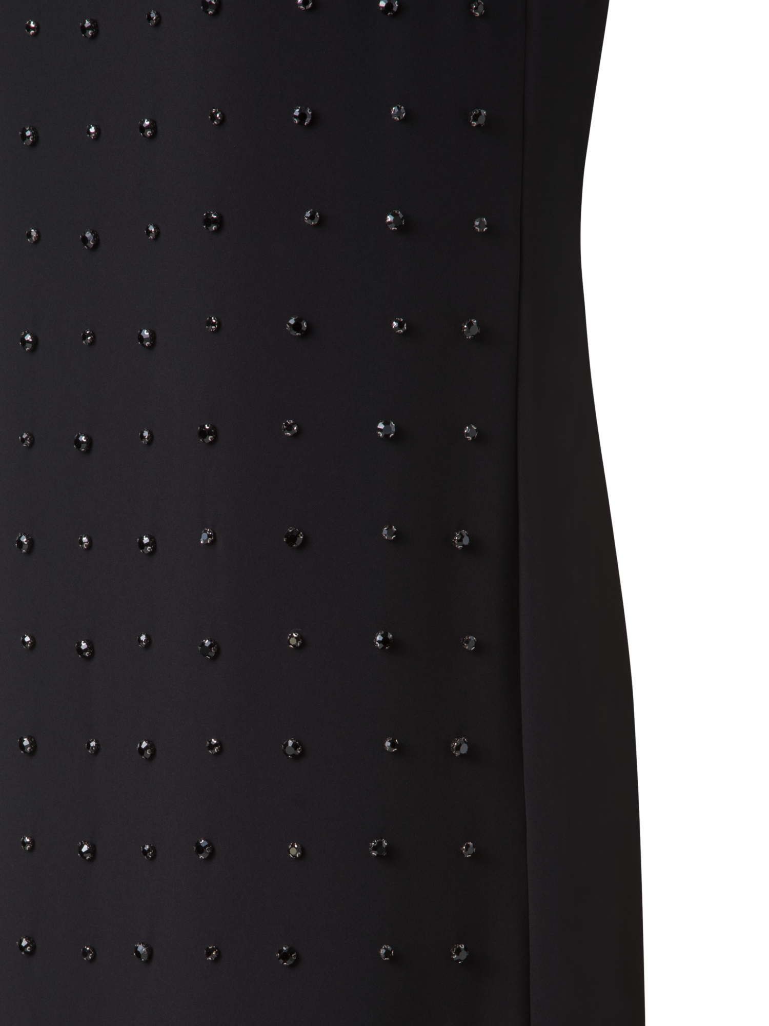 Designer Laser Cut Tunikakleid mit Diamant-Nieten - Schwarz