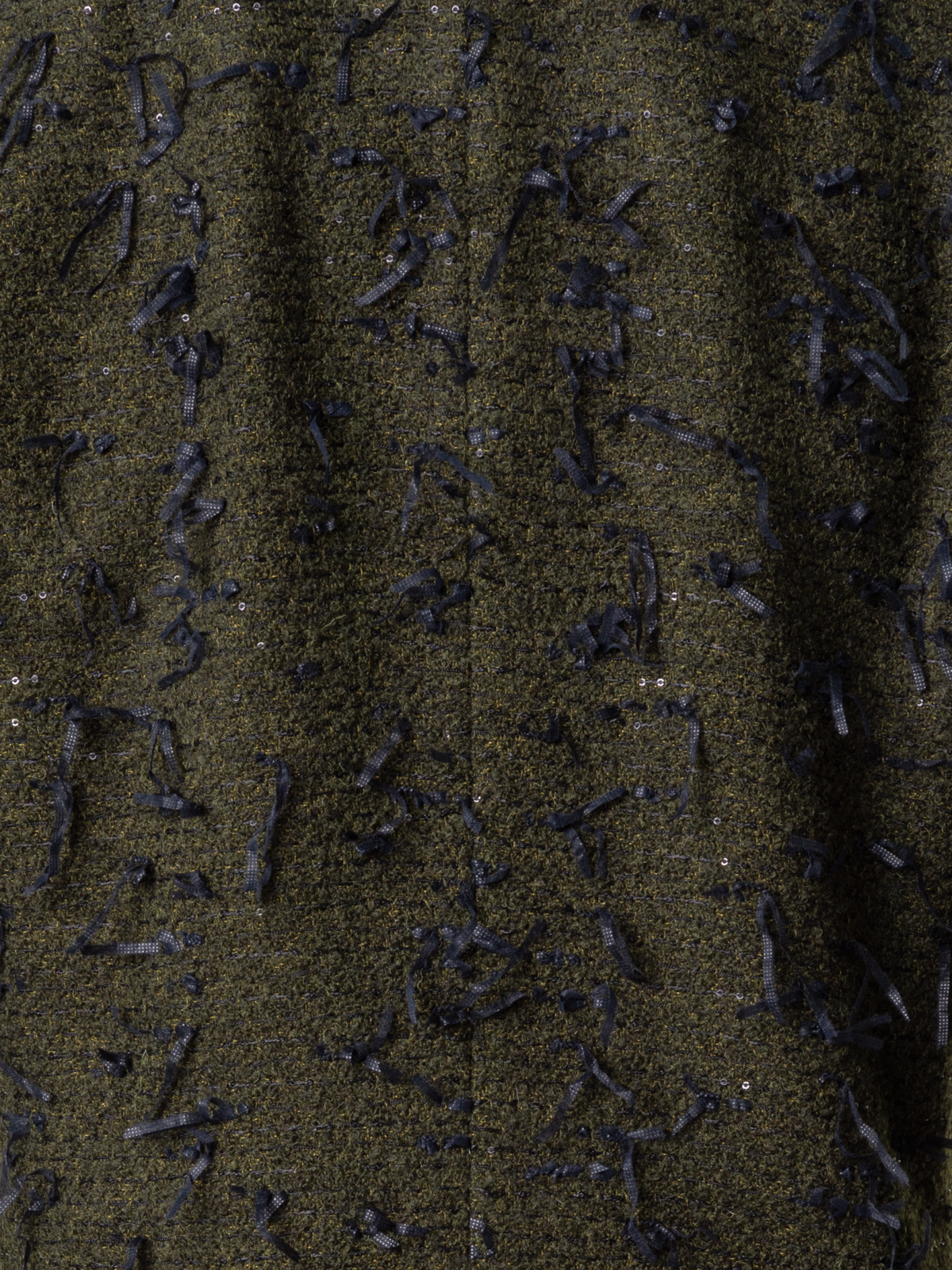 Designer Kurze Bouclé-Jacke mit Pailletten - Grün - Bunt