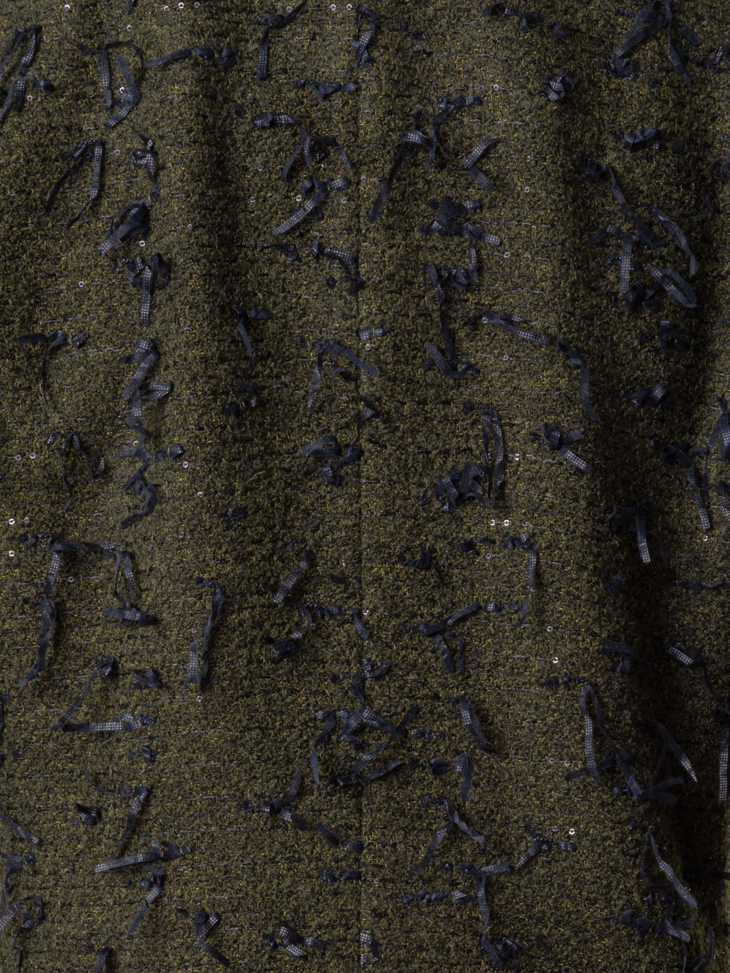 Designer Kurze Bouclé-Jacke mit Pailletten - Grün - Bunt