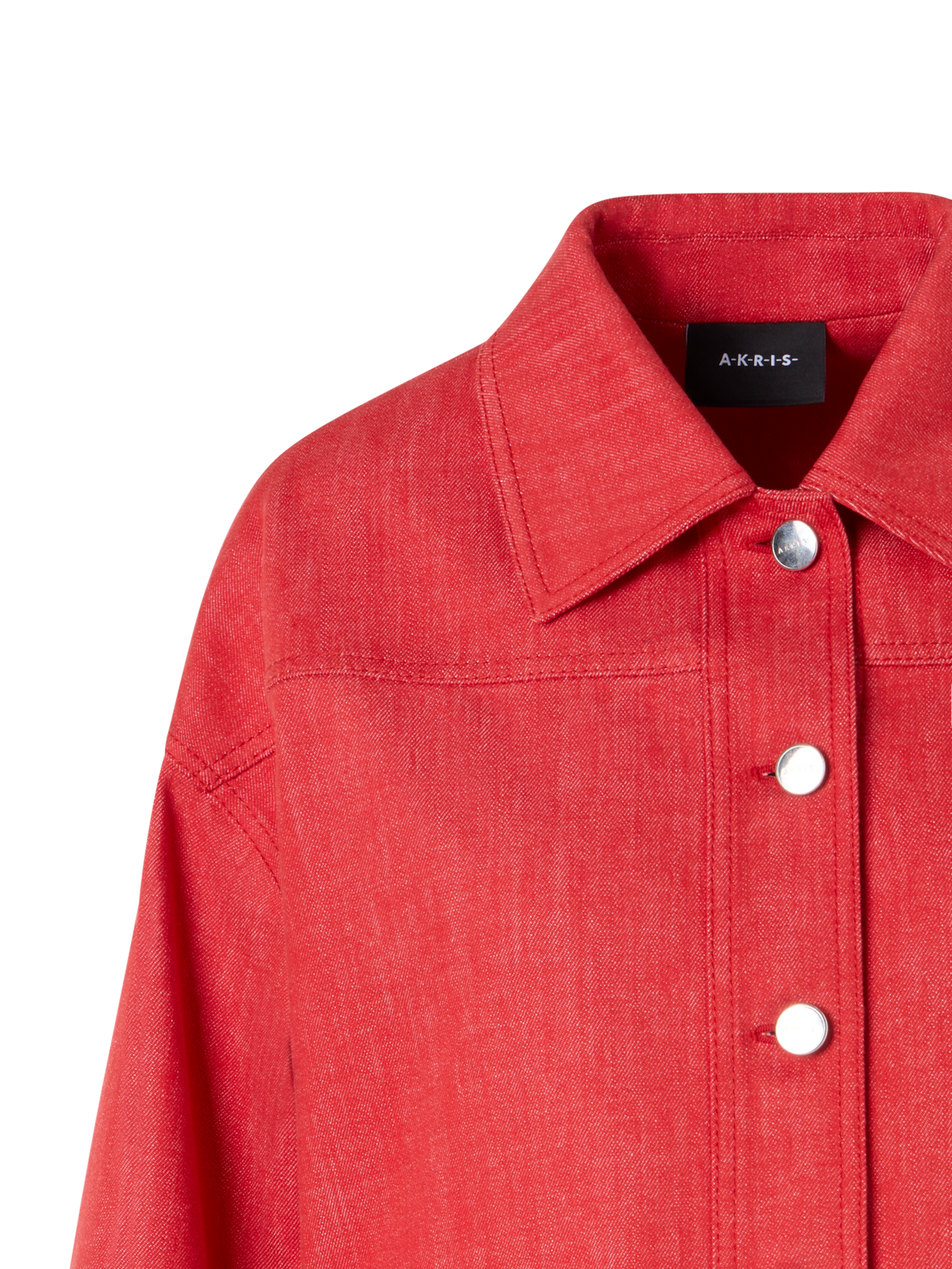 Designer Hilly Oversize-Jacke aus Baumwolldenim - Rot