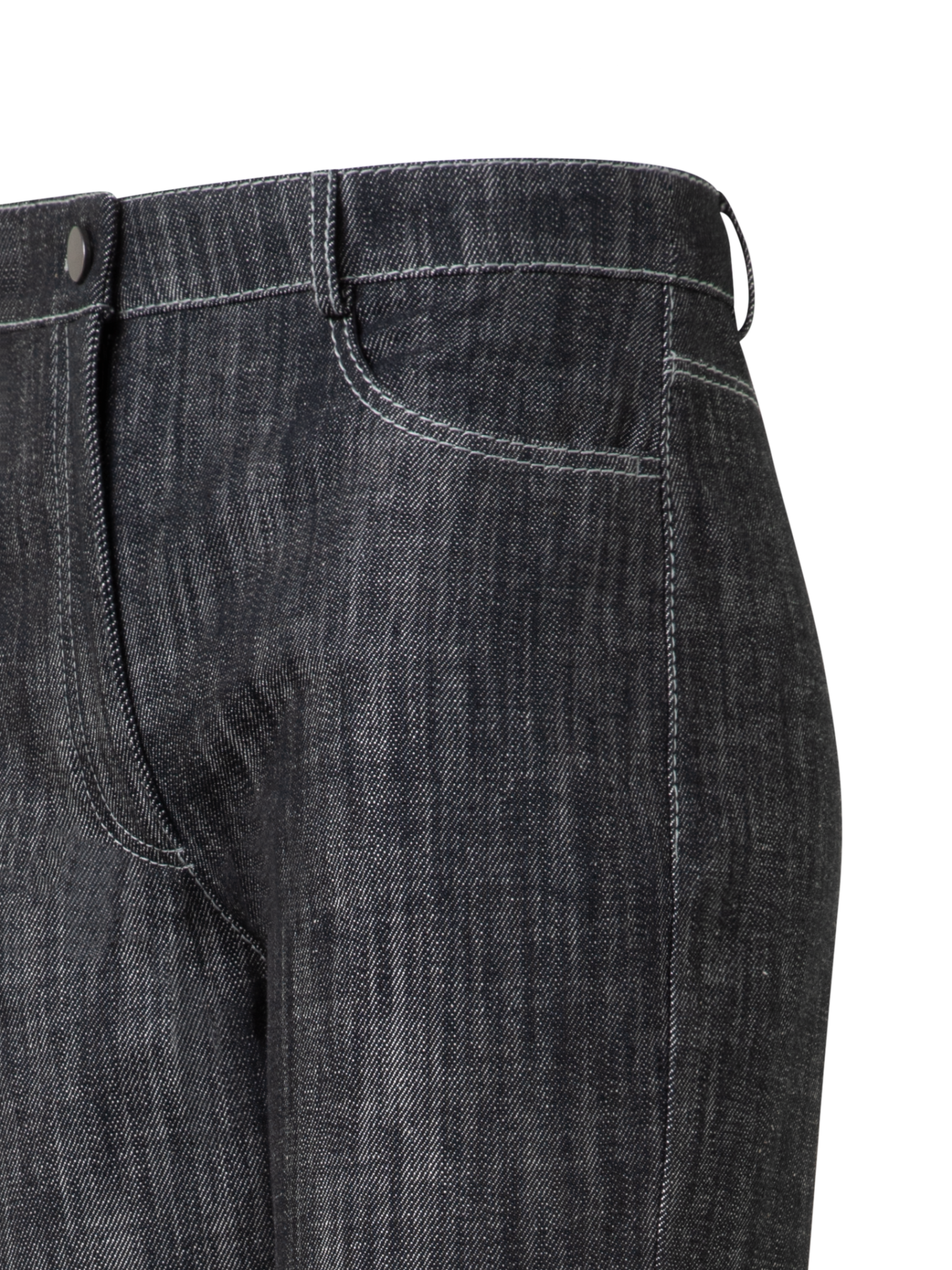 Designer Schlaghose aus Baumwoll-Denim - Schwarz - Dunkelblau - Blau