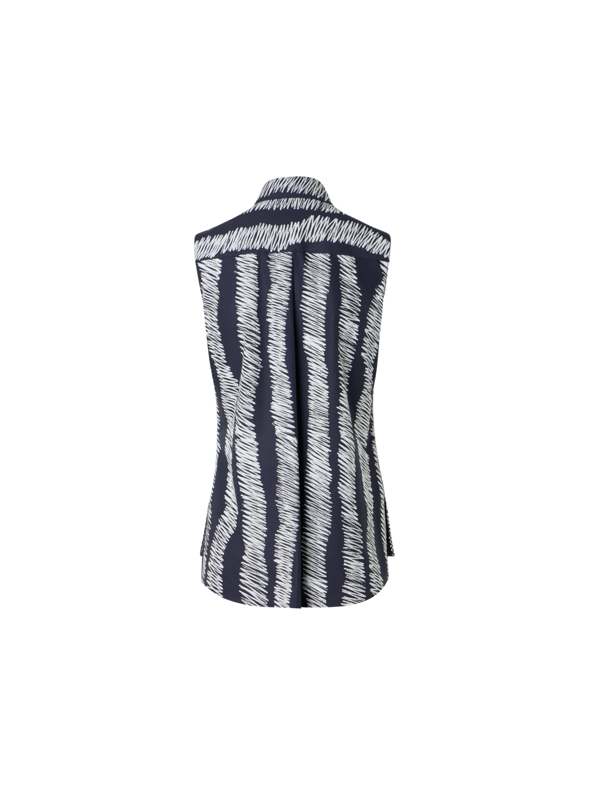 Designer Baumwollbluse mit Scribble-Wave-Druck - Bunt