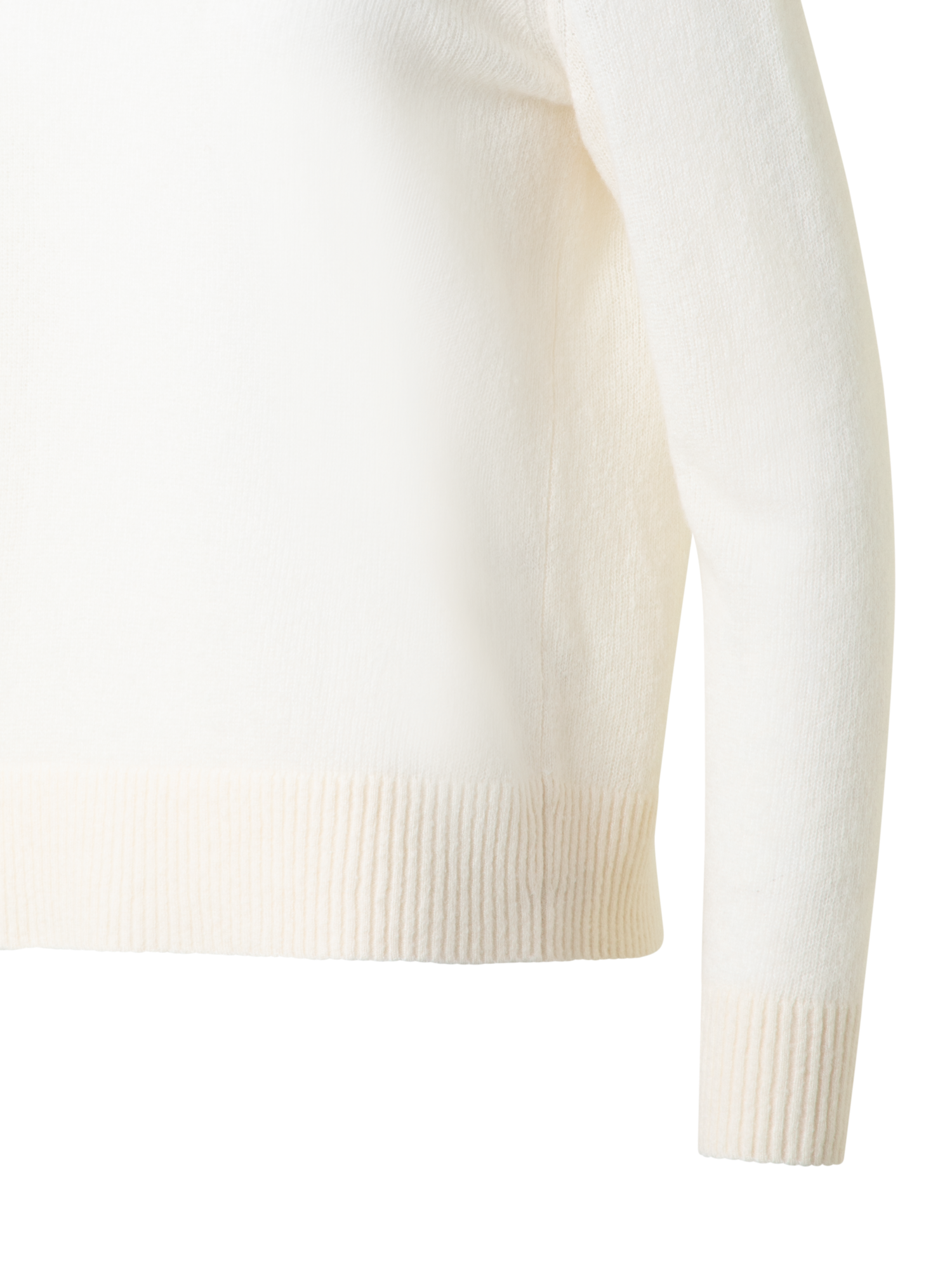 Designer Oversize-Pullover aus Kaschmir und Seide - Weiss