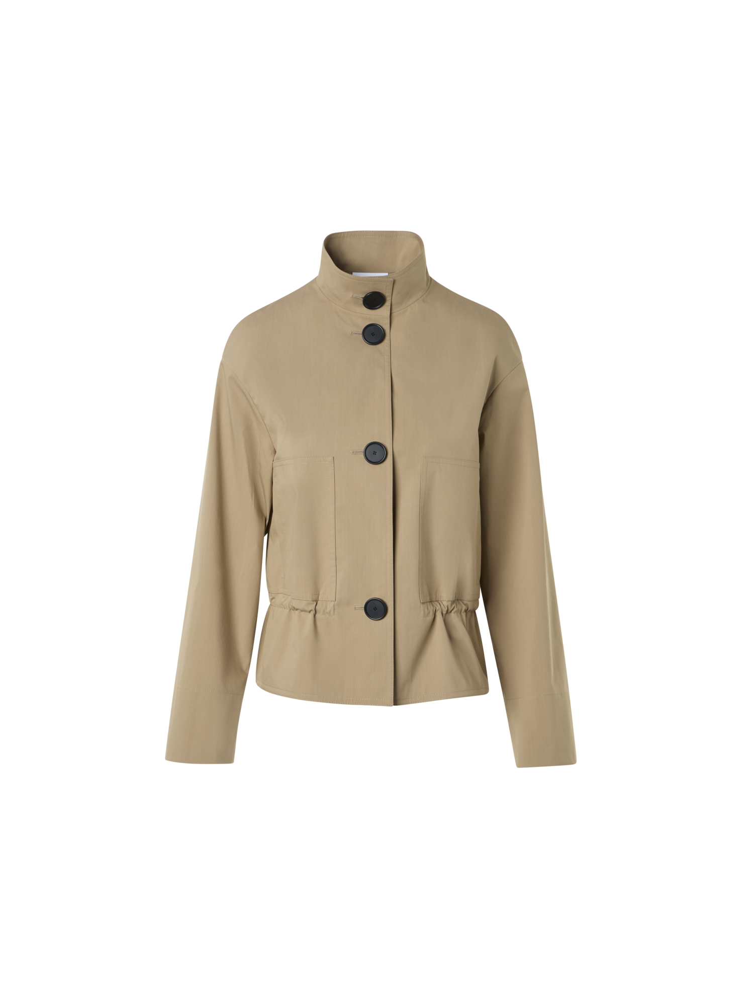 Designer Kurze Baumwoll-Parkajacke mit elastischem Bund