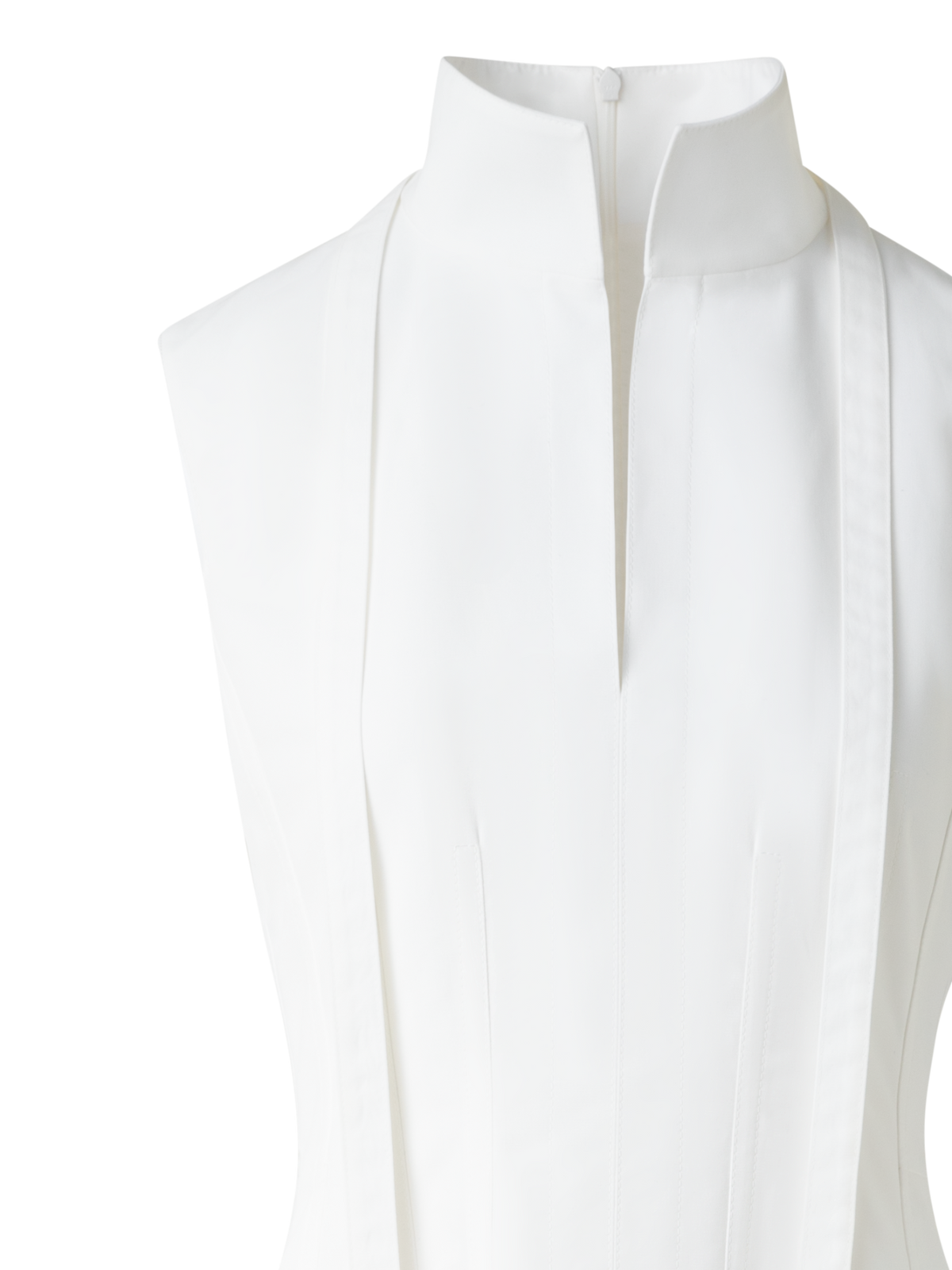 Designer Fit-and-Flare Midikleid aus Baumwolle - Weiss