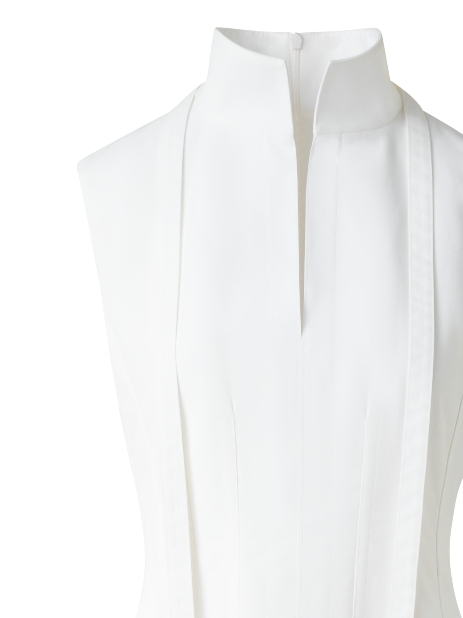 Designer Fit-and-Flare Midikleid aus Baumwolle - Weiss