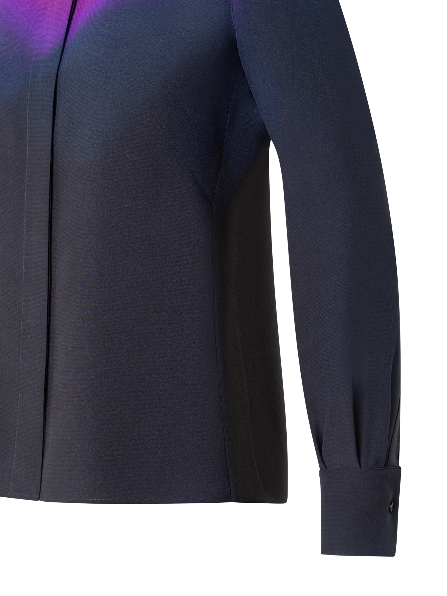 Designer Seidenbluse mit Alta Magenta Druck - Violett - Bunt - Rosa