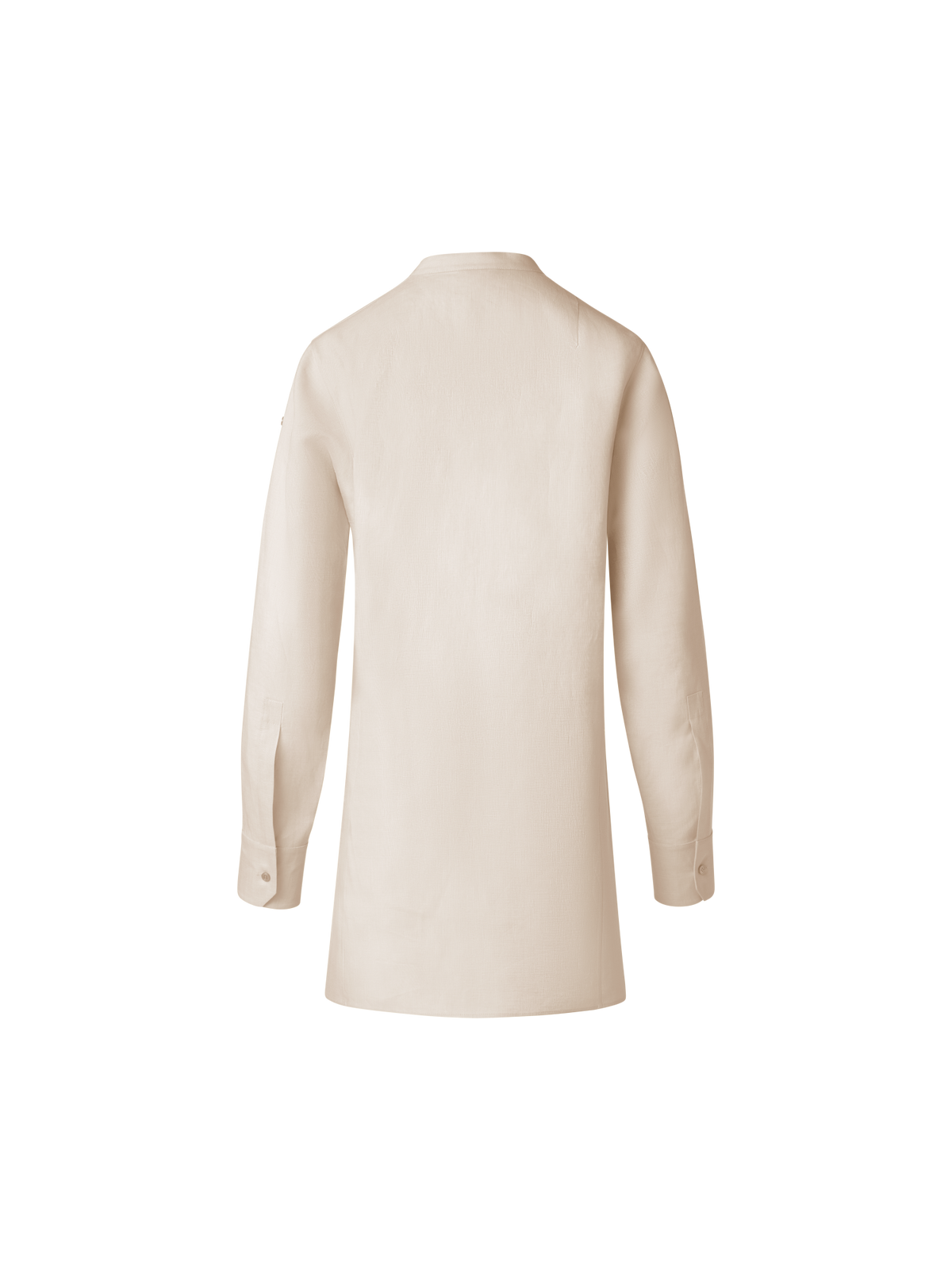 Designer Oversize Leinen-Tunika-Bluse - Beige