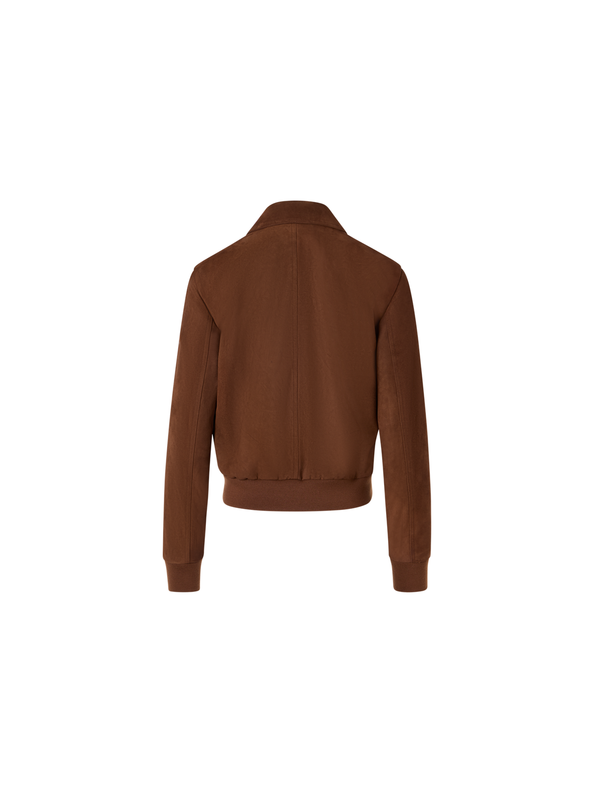 Designer Bomberjacke aus Ziegen-Veloursleder - Braun