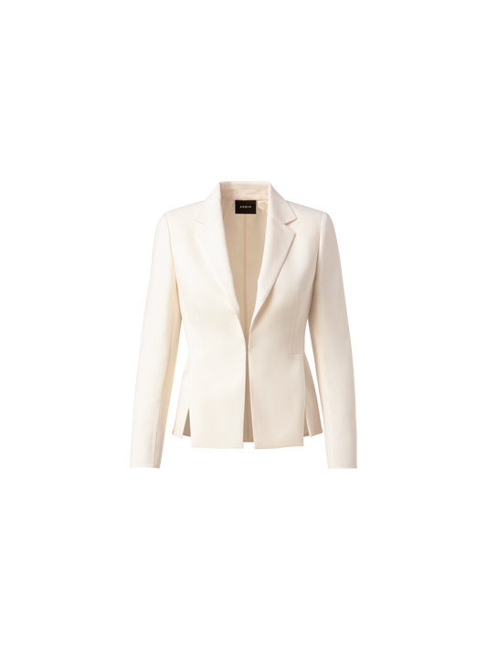 Designer Blazer aus Woll-Doubleface - Ecru - Weiss