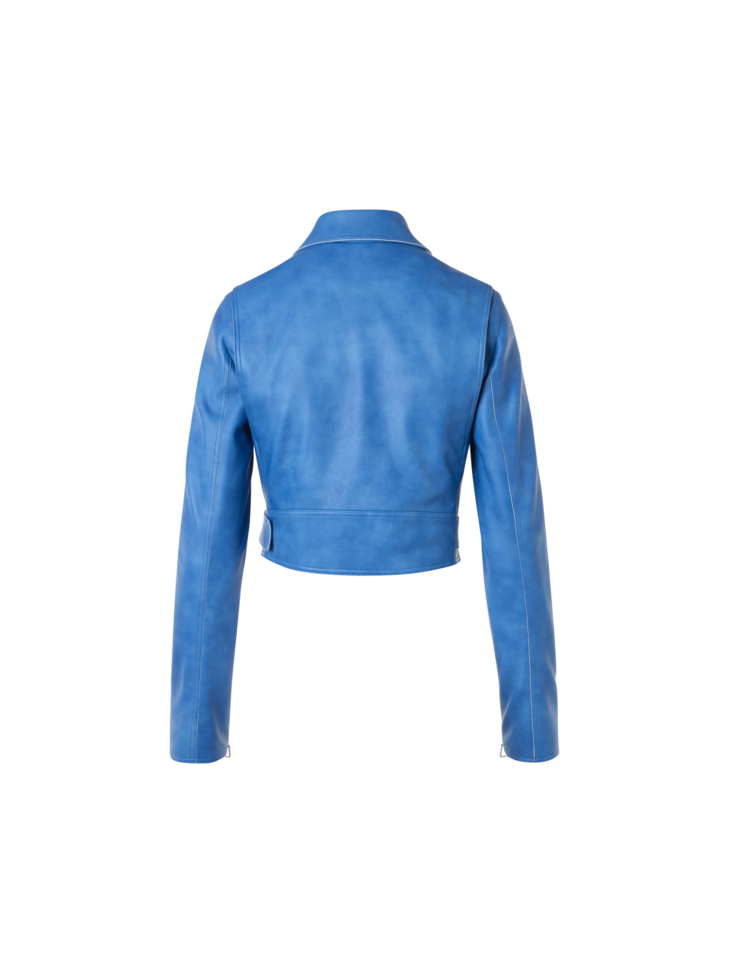 Designer Vintage Bikerjacke aus Lammnappa - Blau