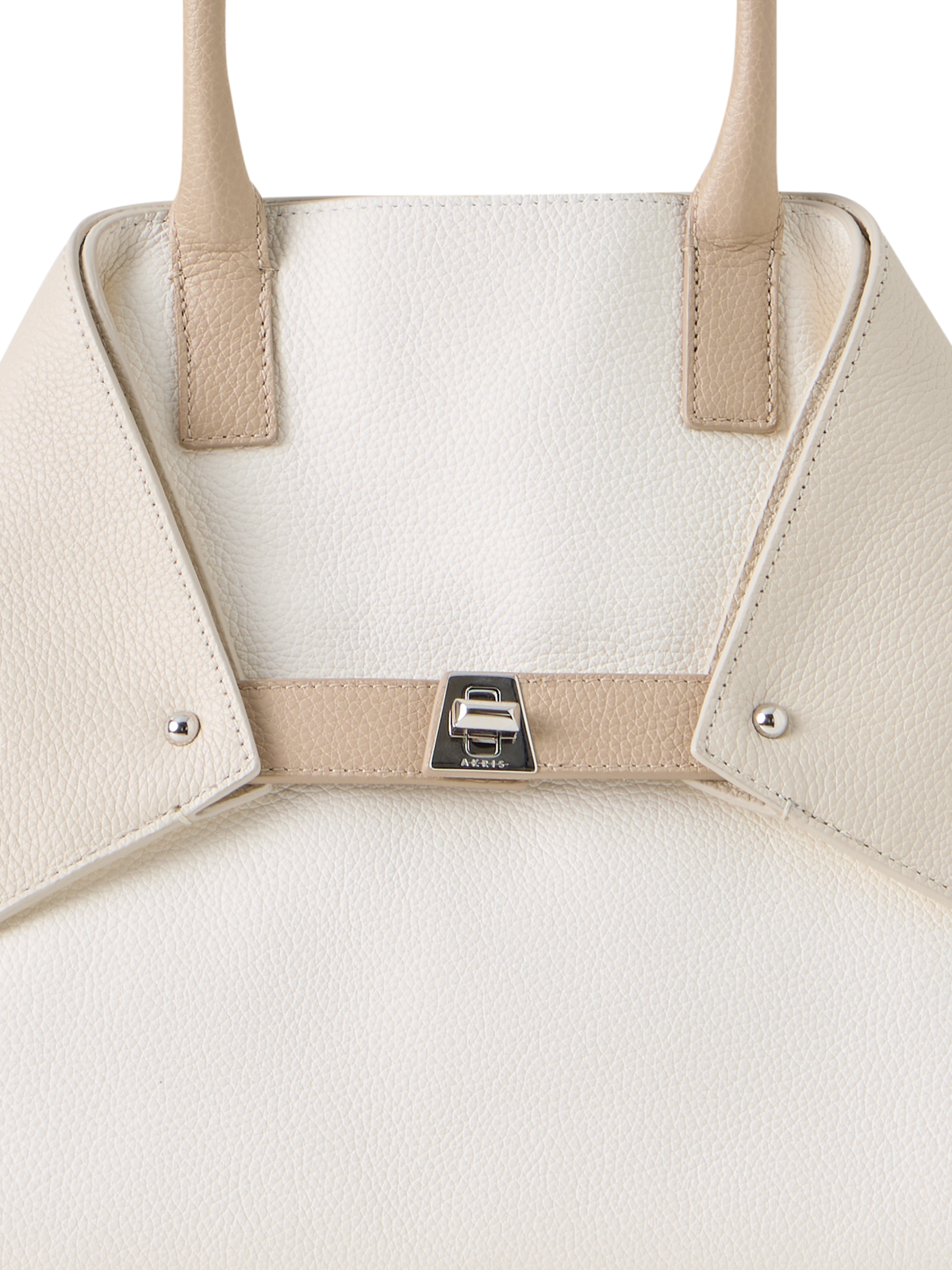 Designer Ai Small Top Handle Tote - Bunt - Beige