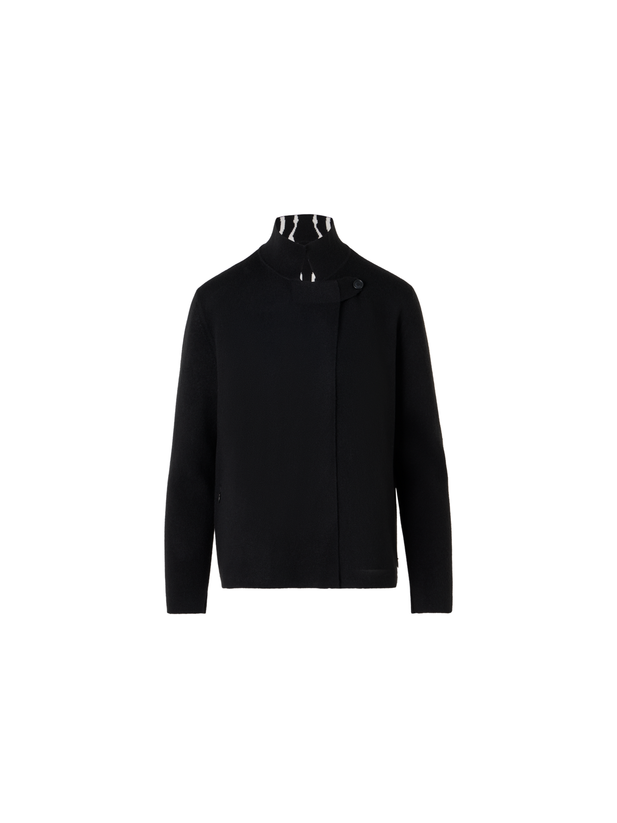 Designer Strickjacke aus Kaschmir-Doubleface - Schwarz