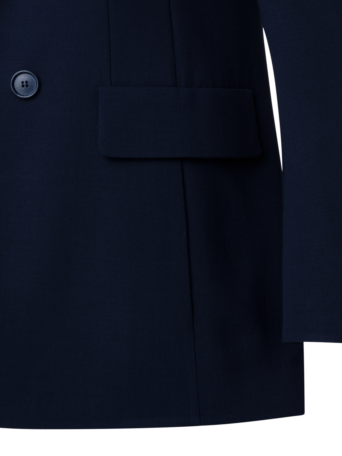 Designer Langer Blazer aus Woll-Doubleface - Dunkelblau - Blau