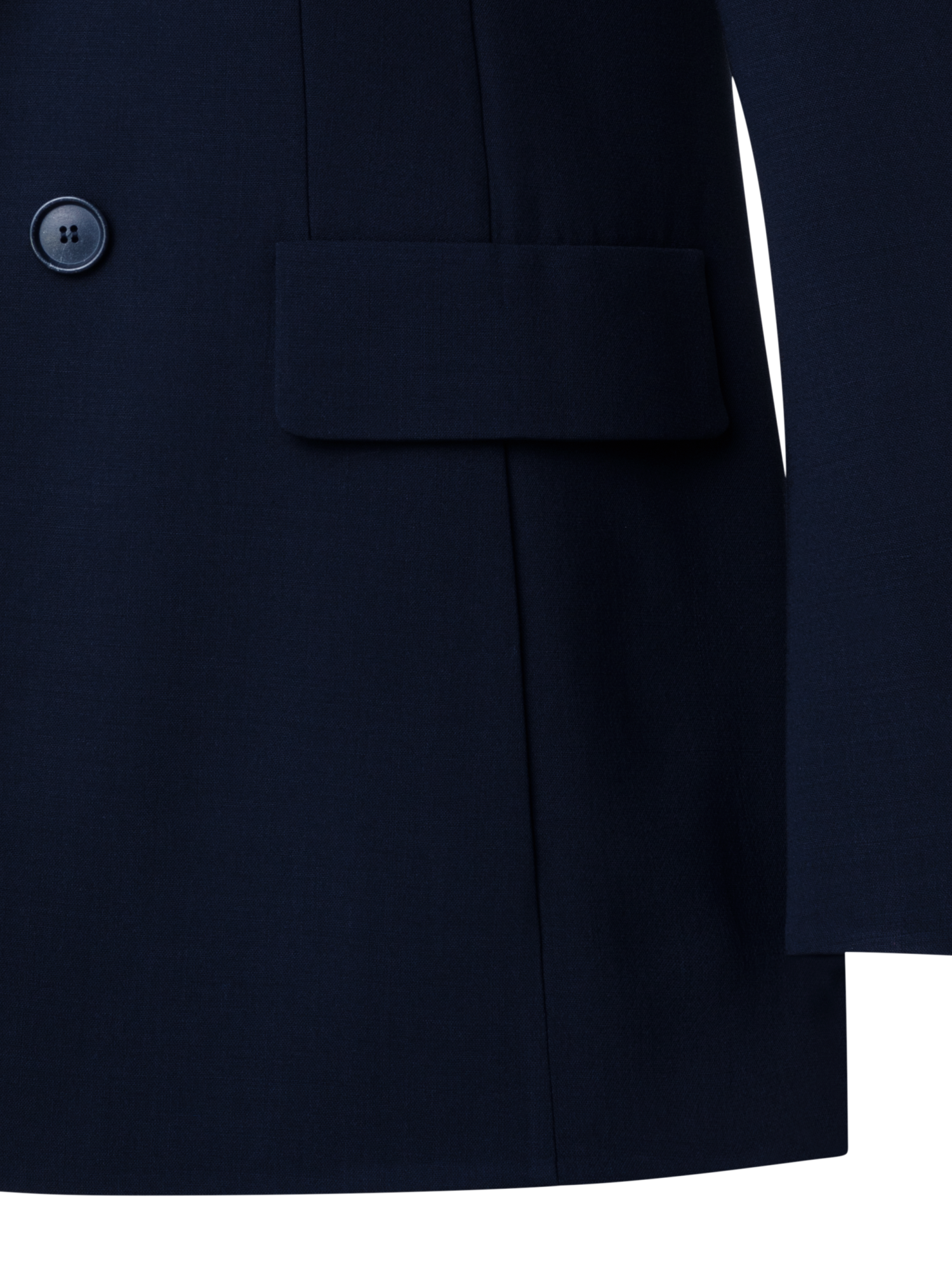 Designer Langer Blazer aus Woll-Doubleface - Dunkelblau - Blau