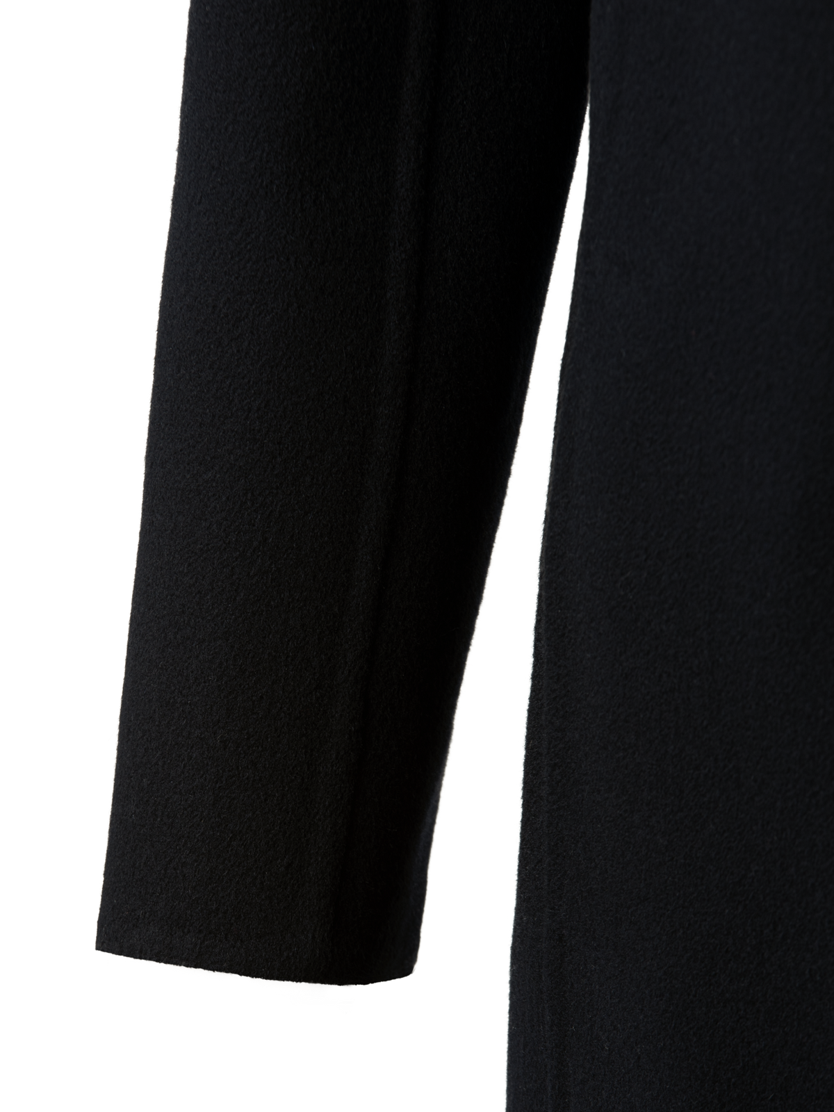 Designer Leichter Mantel aus Kaschmir-Doubleface - Schwarz