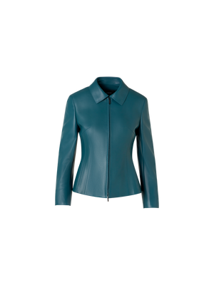 Designer Hecate Jacke aus Lammnappaleder - Grün