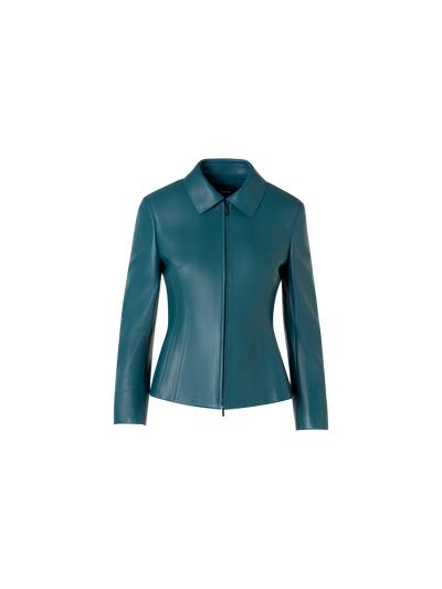 Designer Hecate Jacke aus Lammnappaleder - Grün