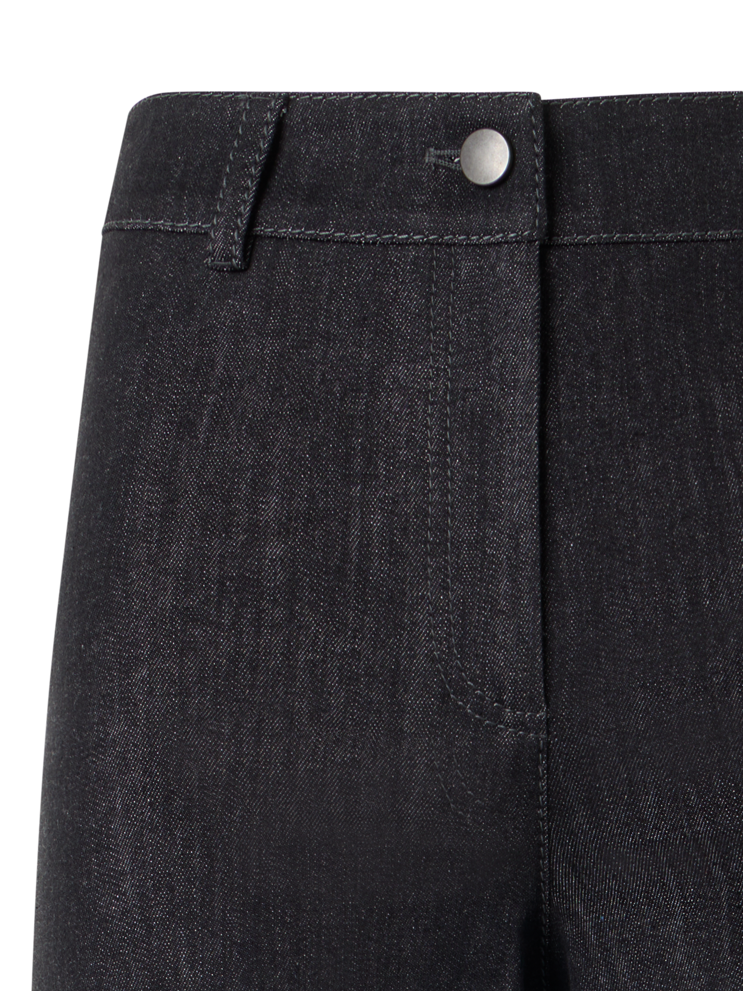 Designer Caia Straight-Leg Hose aus Hochstretch-Baumwoll-Denim - Schwarz