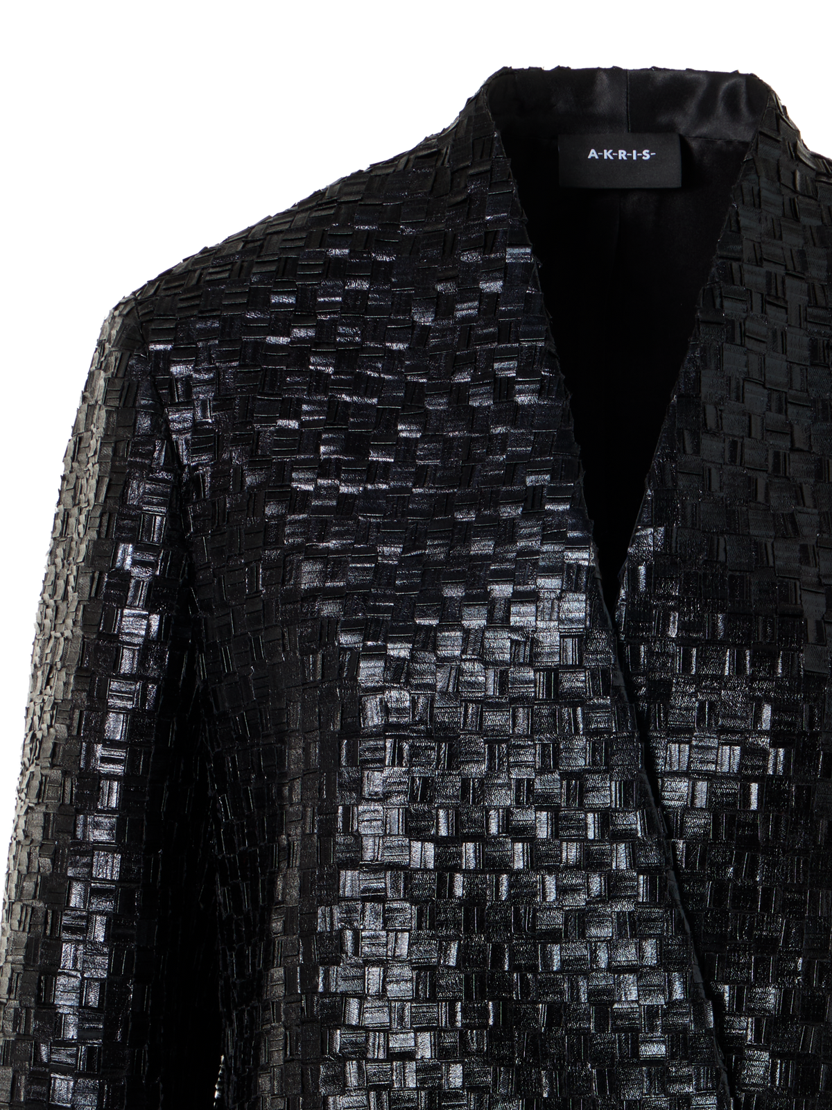 Designer Grobstrick-Pullover aus Yakwolle - Schwarz