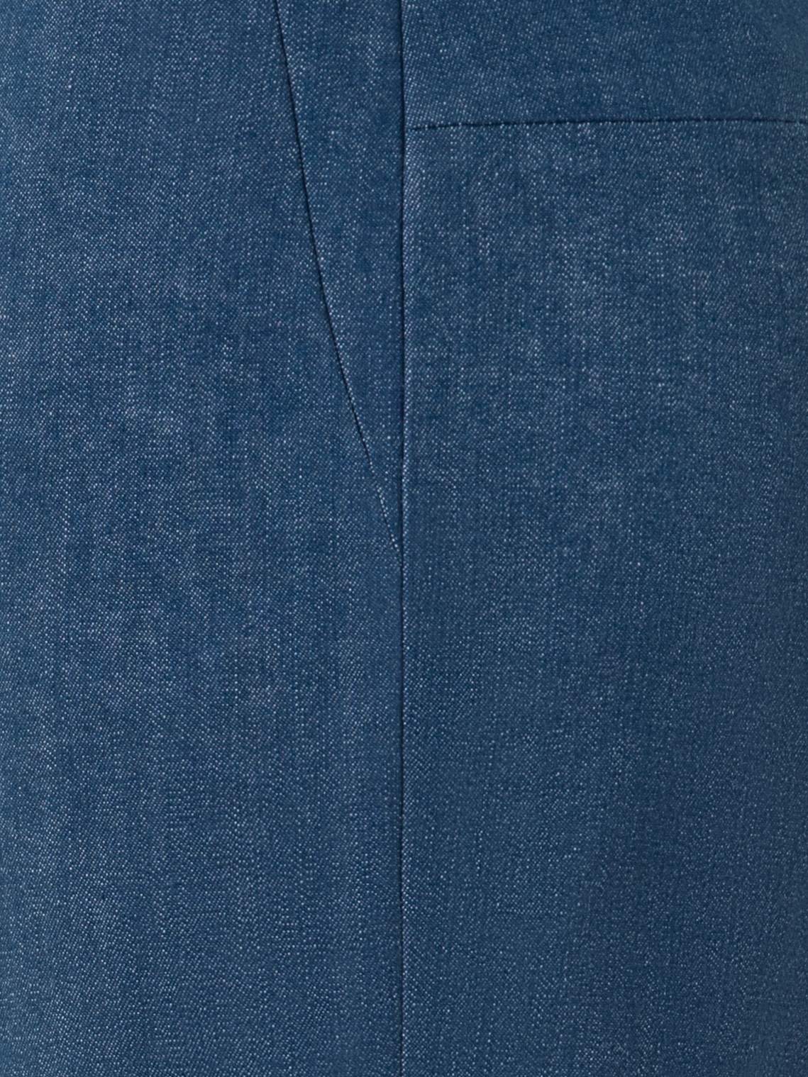 Designer Cropped Tapered Stretch- Denim-Hose - Blau