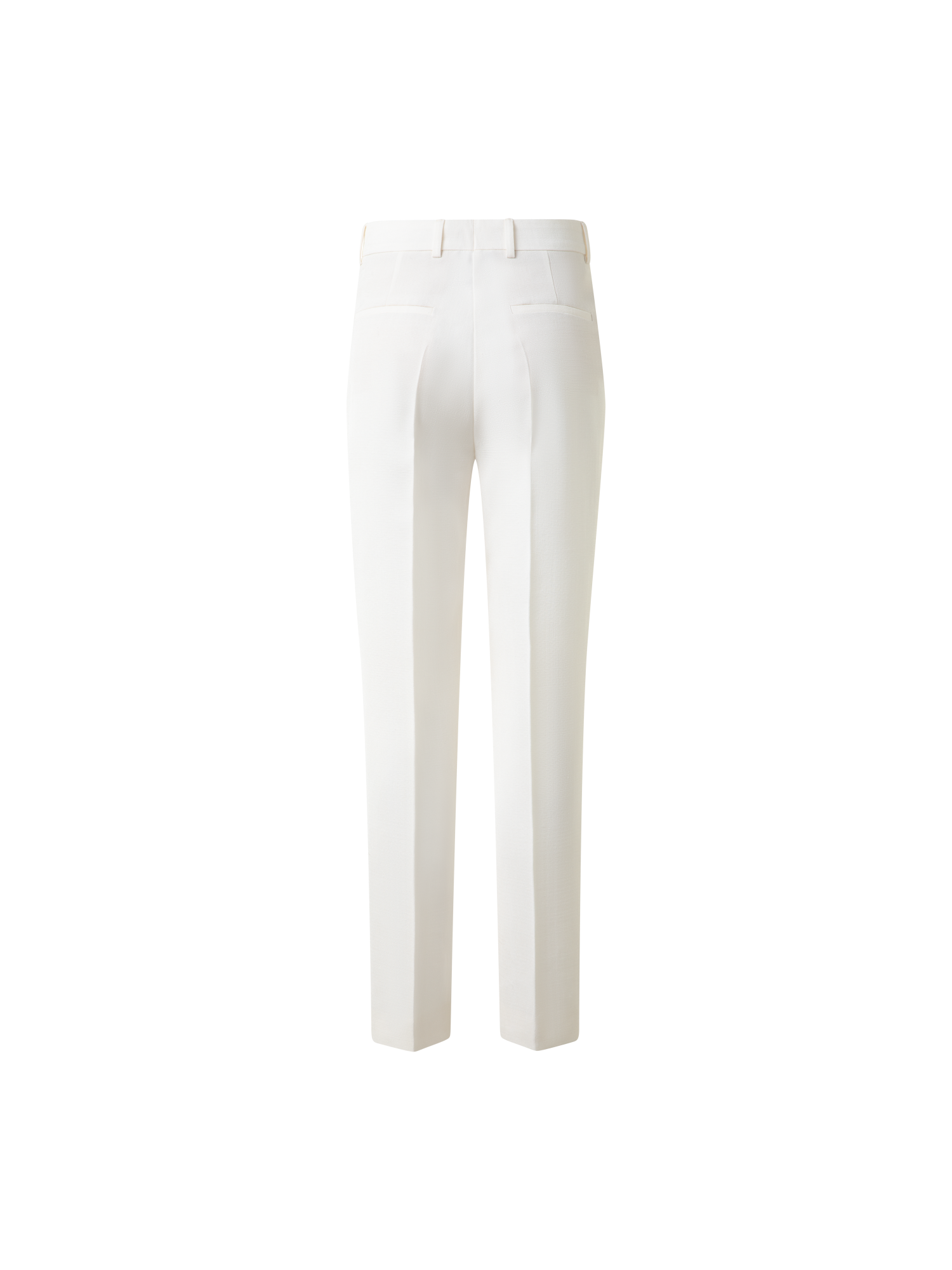 Designer Tapered Hose aus Shantung-Seide - Weiss