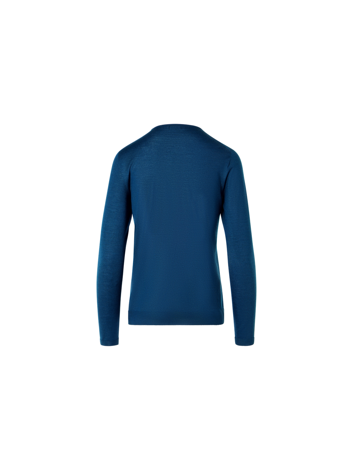 Designer Langärmeliger Strickpullover aus Kaschmir-Seide - Blau