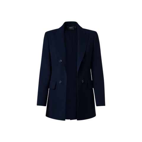 Long Jacket in Wool Double-Face