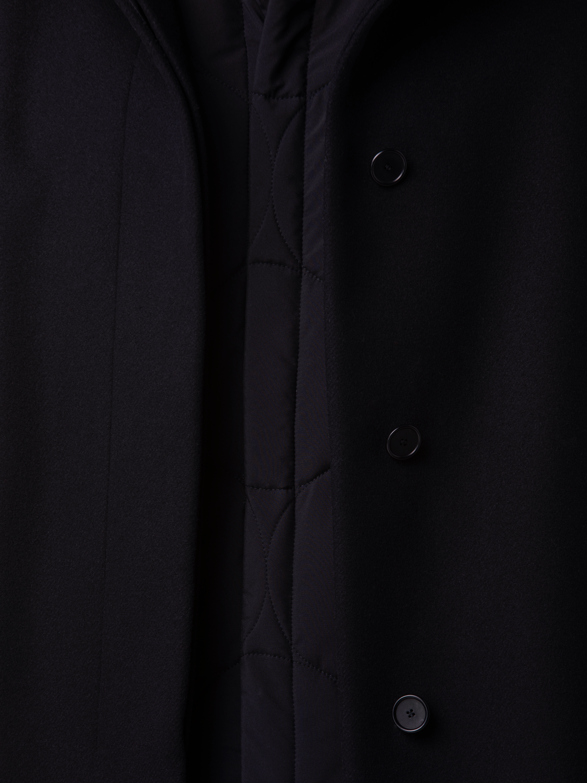 Designer Langer 3-in-1 Mantel - Dunkelblau - Blau