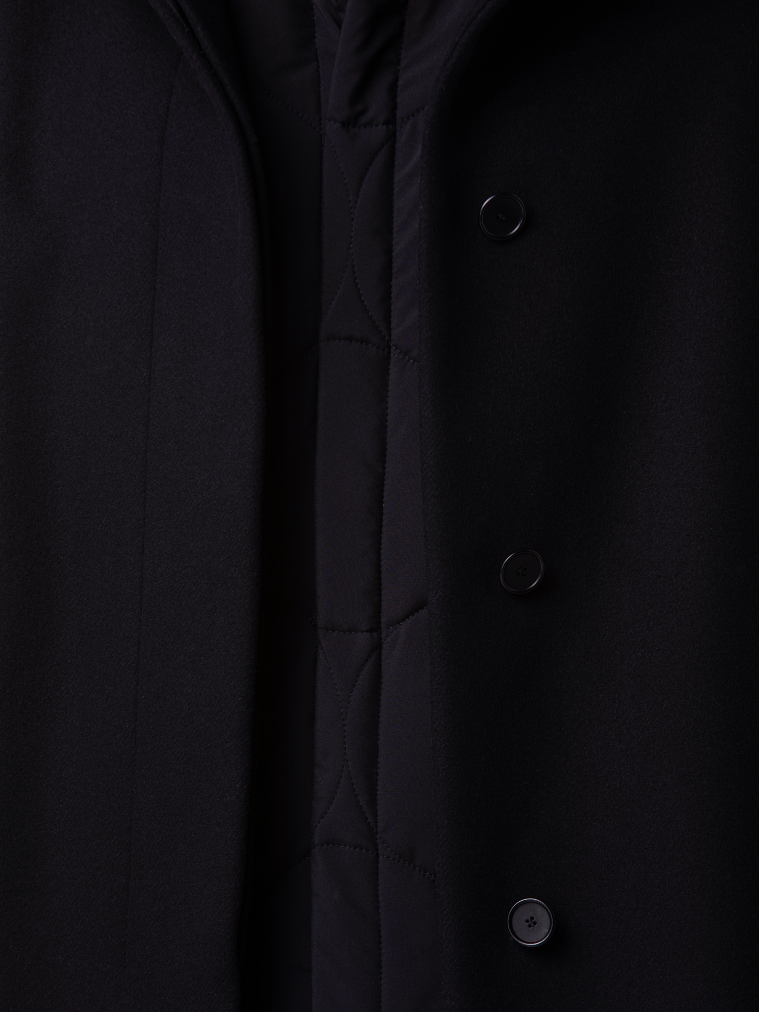 Designer Langer 3-in-1 Mantel - Dunkelblau - Blau