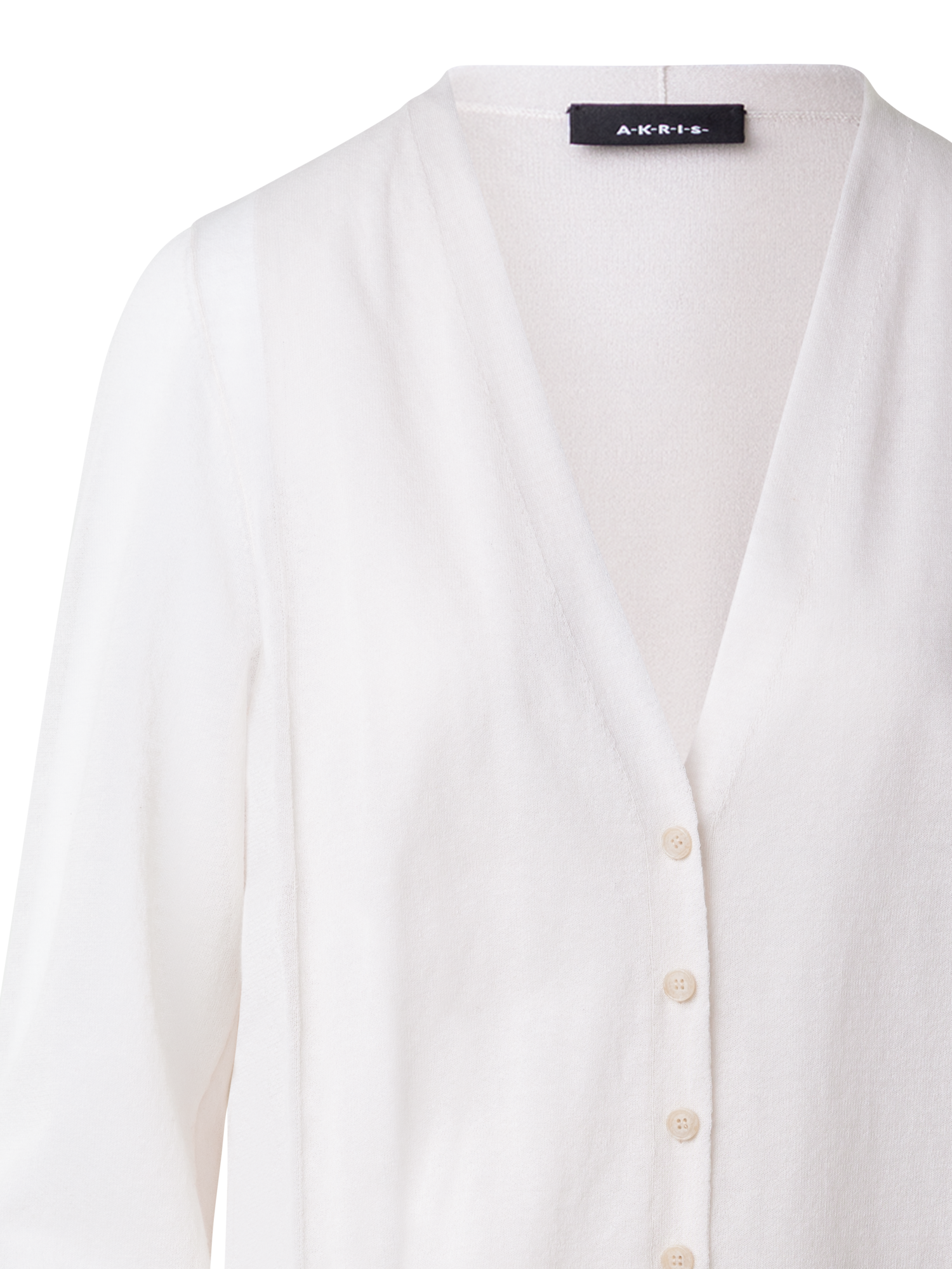 Designer Leichter Cardigan aus Baumwollmischung - Grau - Beige