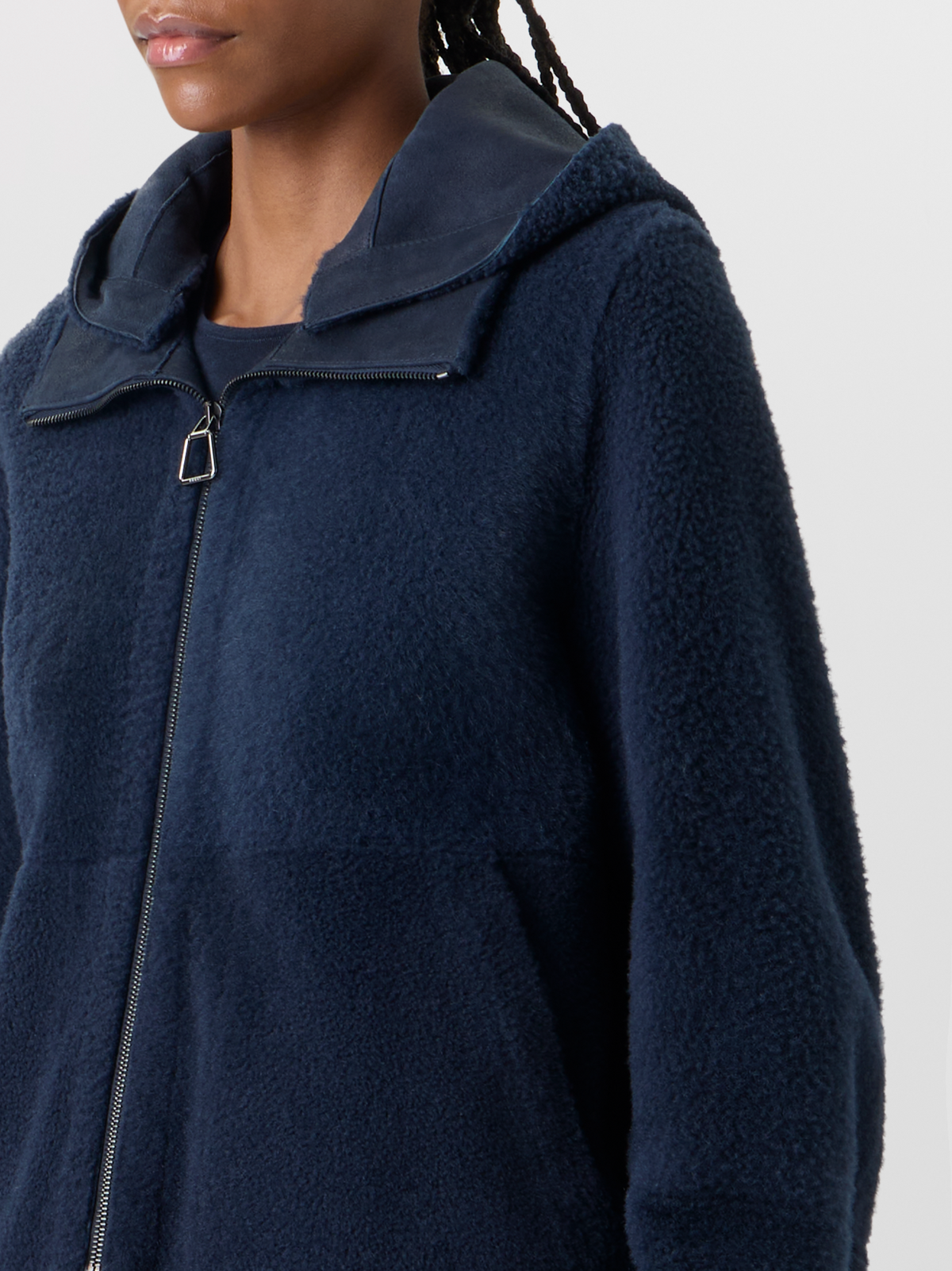 Designer Dino Shearling Jacke - Schwarz #editorial