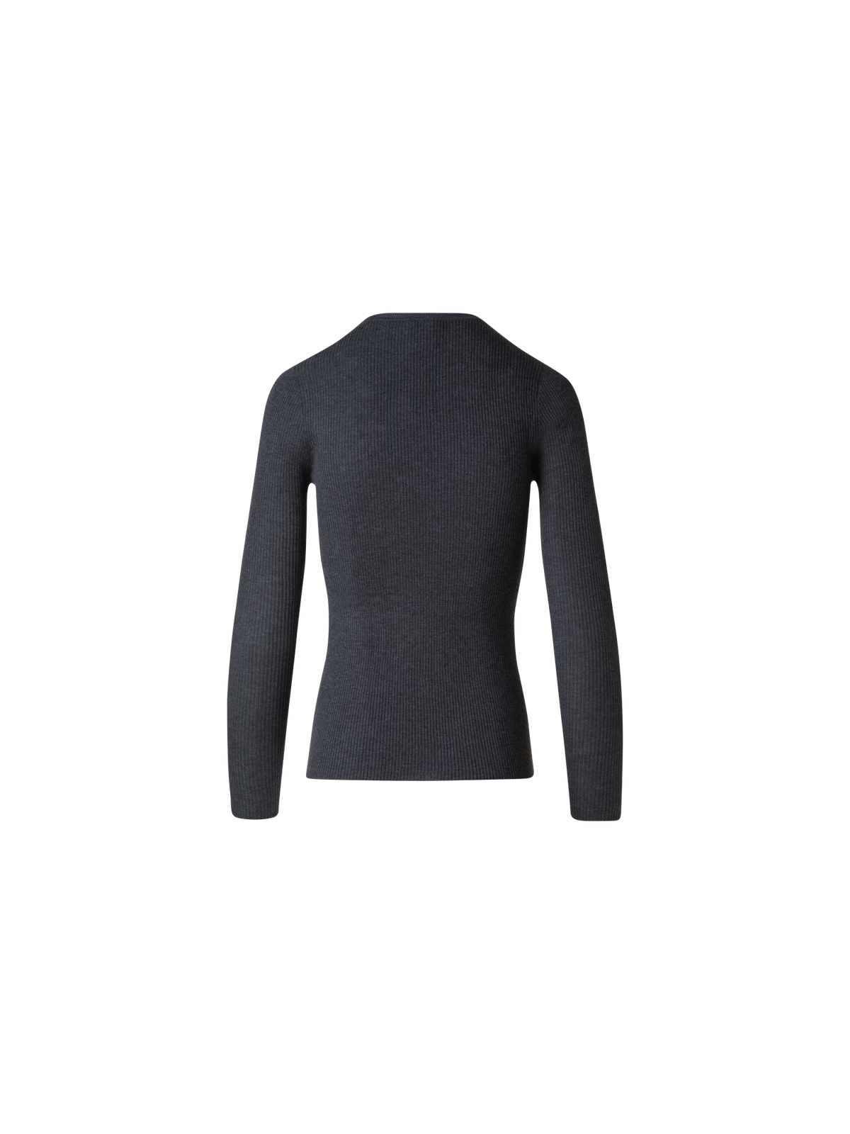 Designer Nahtloser Strickpullover aus Seiden-Baumwolle - Grau